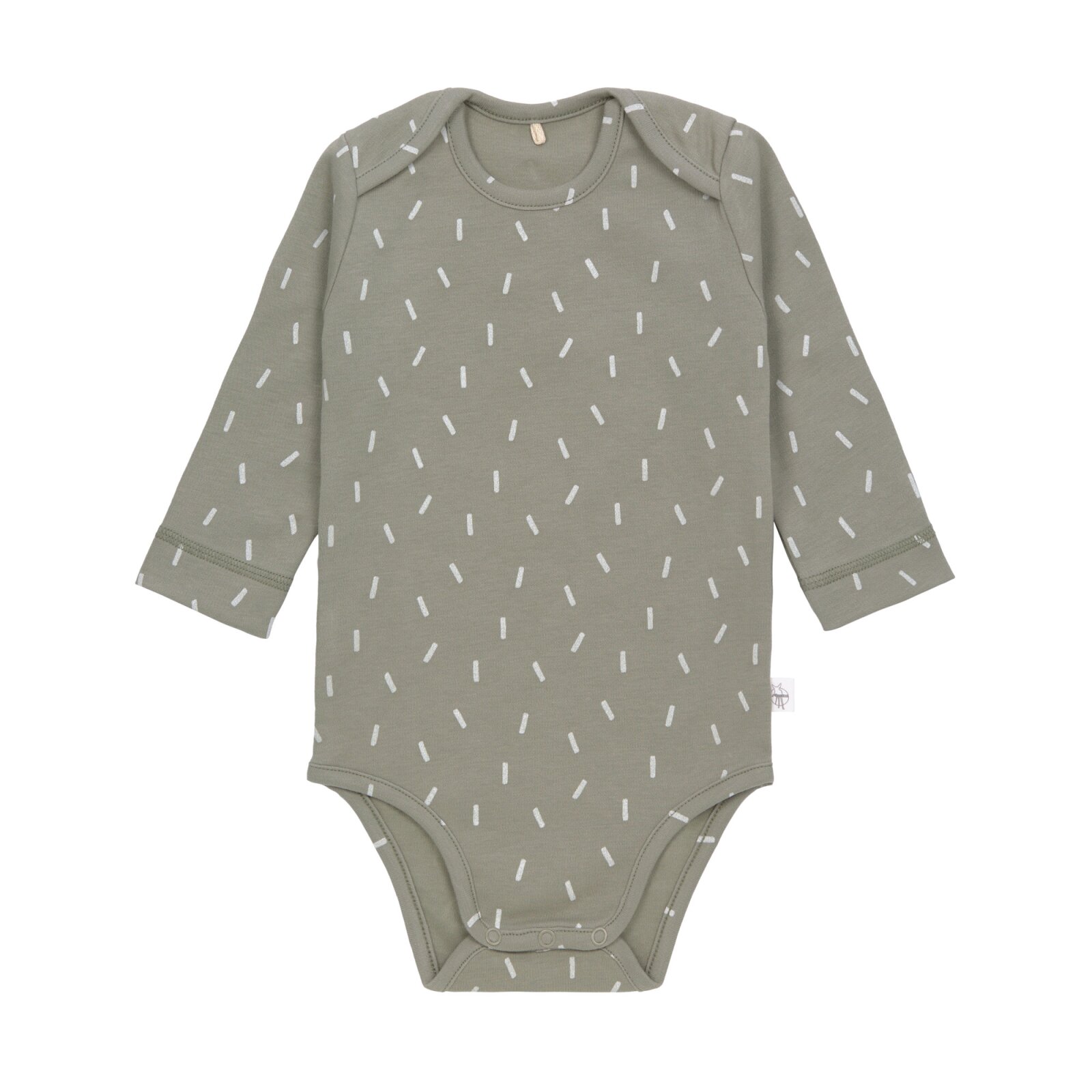 Lässig - Baby Body Langarm GOTS - Speckles olive Gr. 86/92 (2)