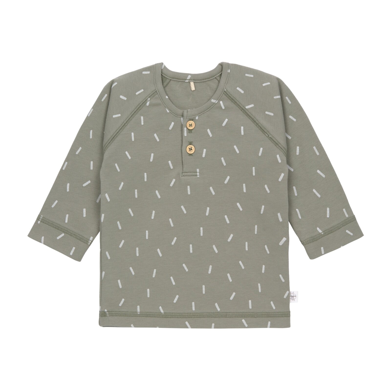Lässig - Baby Langarmshirts GOTS - Cozy Colors, Speckles olive Gr. 74/80 (2)