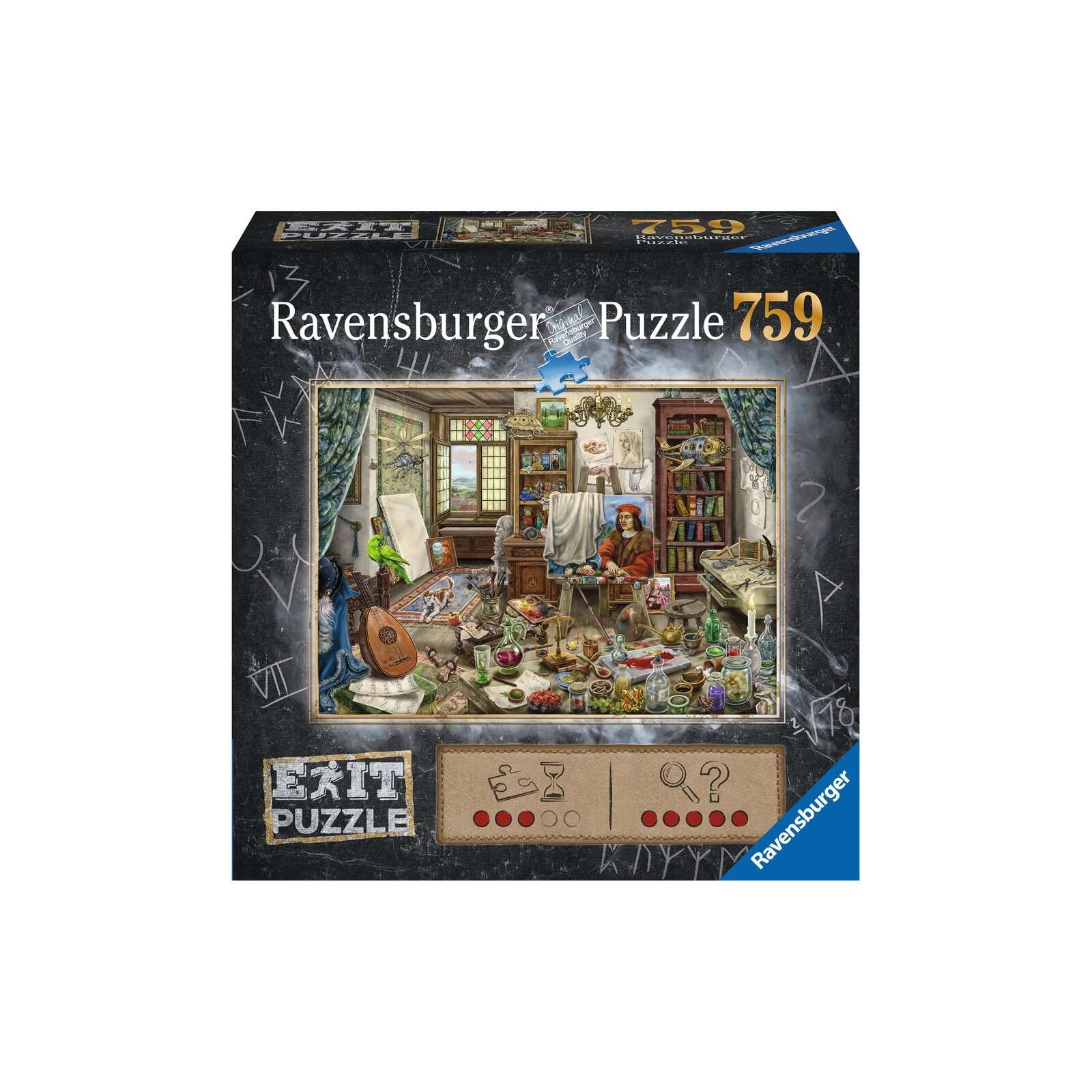 Ravensburger - Puzzle EXIT - 759 Teile - ab 12 Jahre - Das Künstleratelier (A)