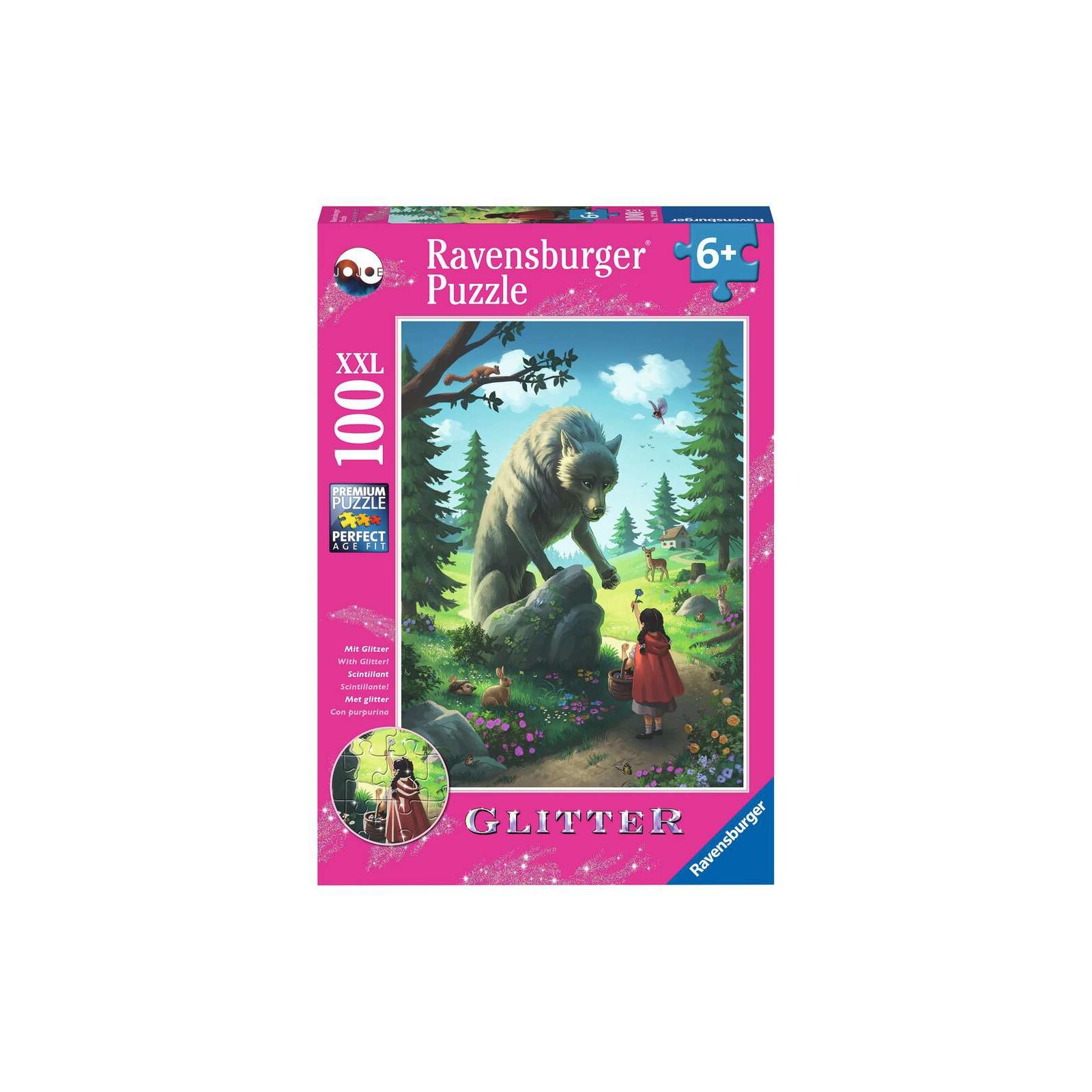 Ravensburger - Puzzle - 100 Teile - ab 6 Jahre - Rotkäppchen und der Wolf (A)