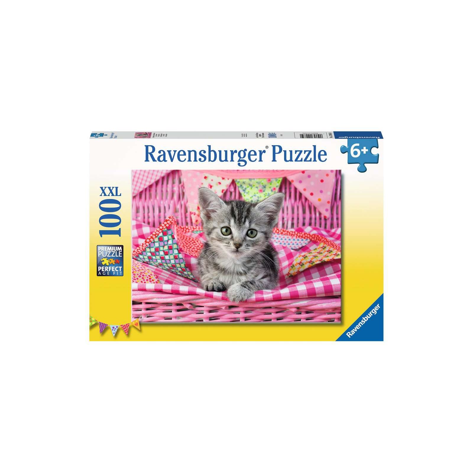 Ravensburger - Puzzle - 100 Teile - ab 6 Jahre - Niedliches Kätzchen (A)