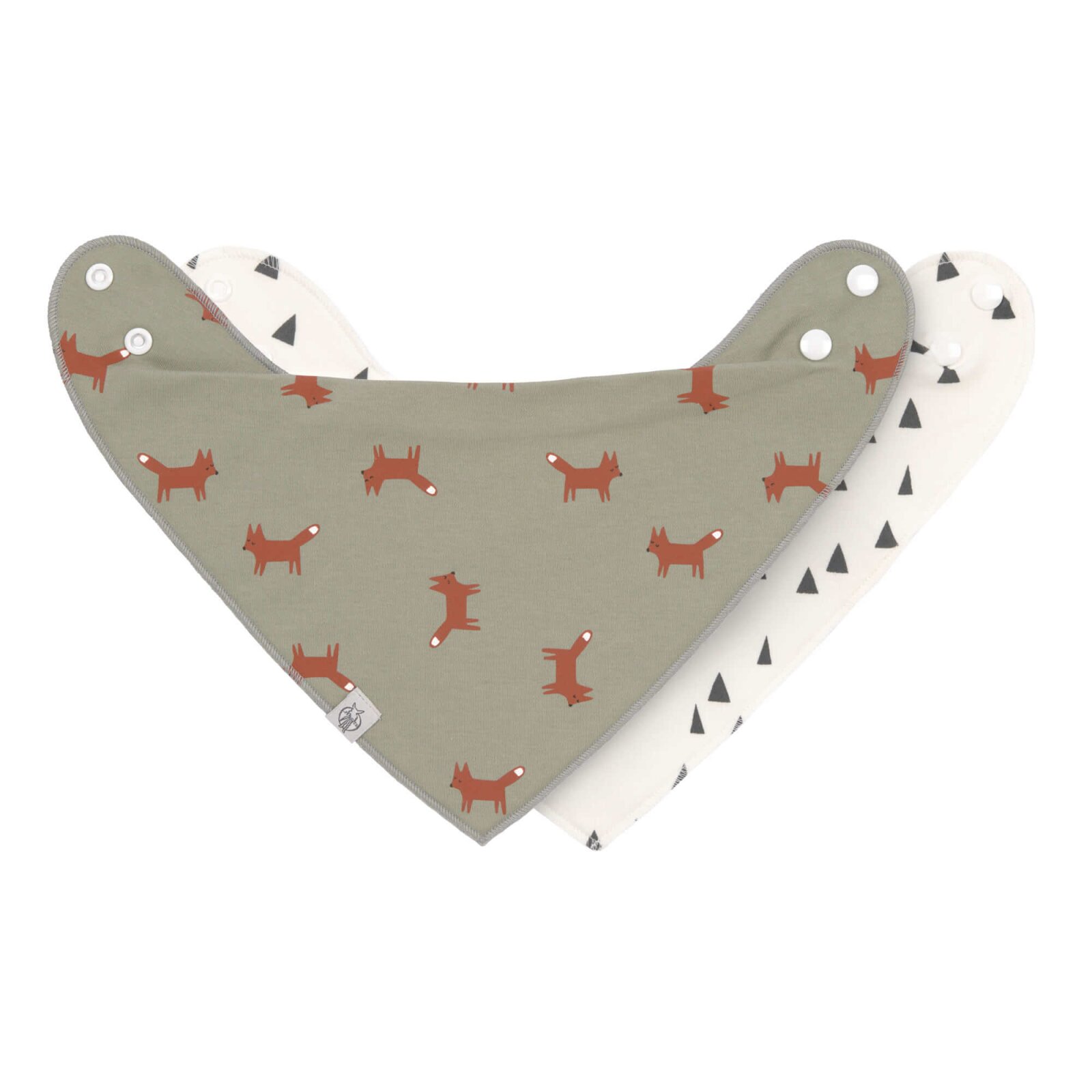 Lässig - Dreieckstuch Baby (2 Stk) - Bandana, Little Forest Fox (A)
