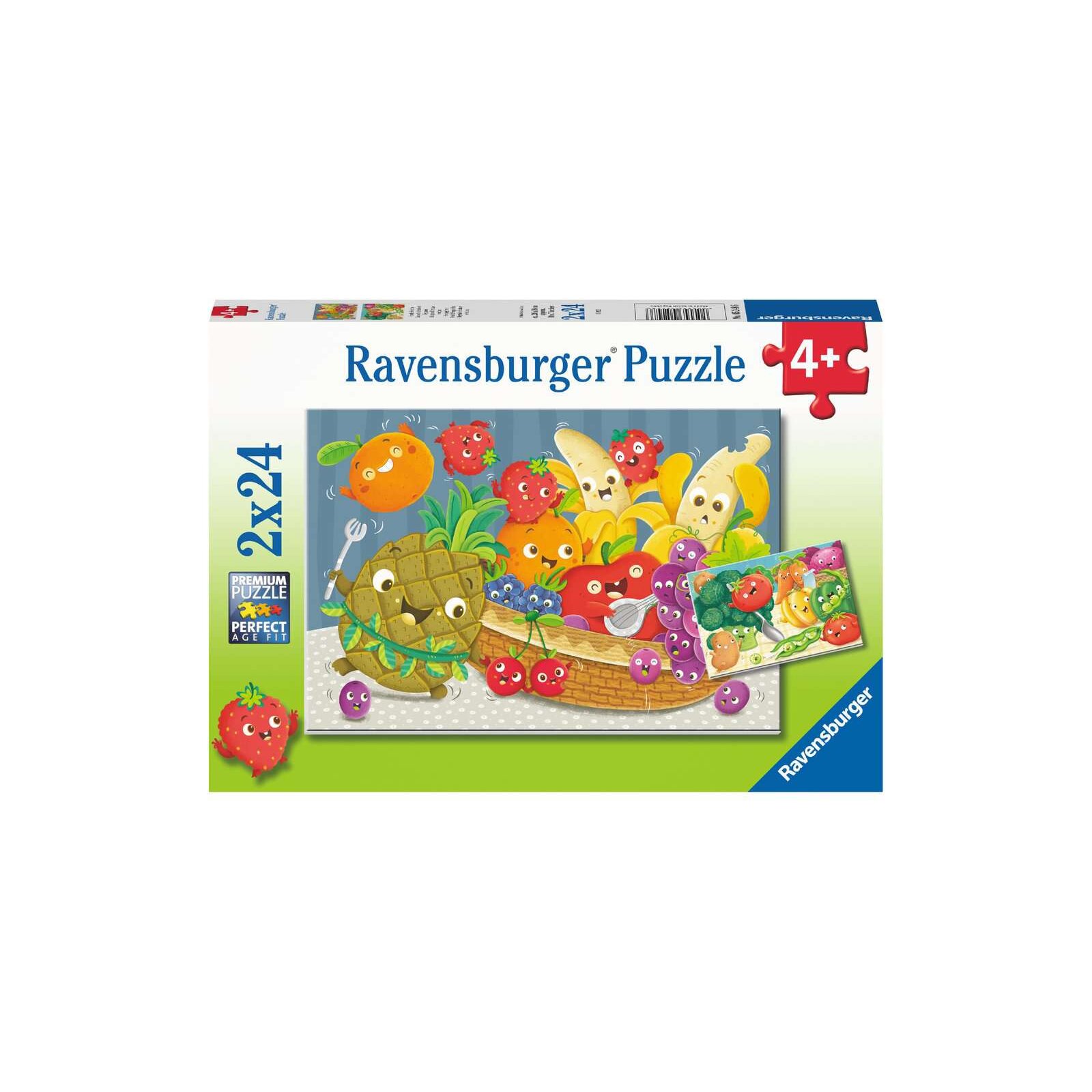 Ravensburger - Puzzle - 2 x 24 Teile - ab 4 Jahre - Freche Früchte (A)
