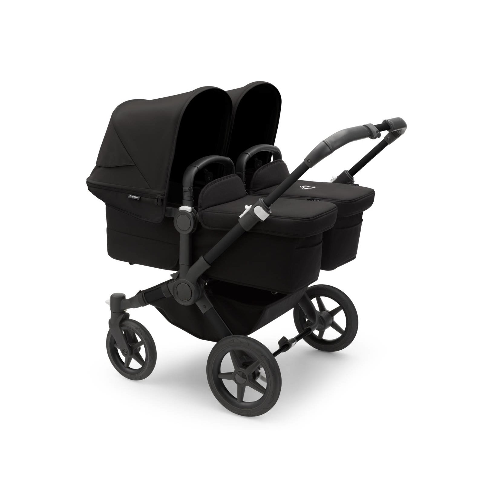 BUGABOO - Donkey 5 Zwillings-Kinderwagen mit Liegewanne und Sitz CORE (SCHWARZ / MITTERNACHTSSCHWARZ)