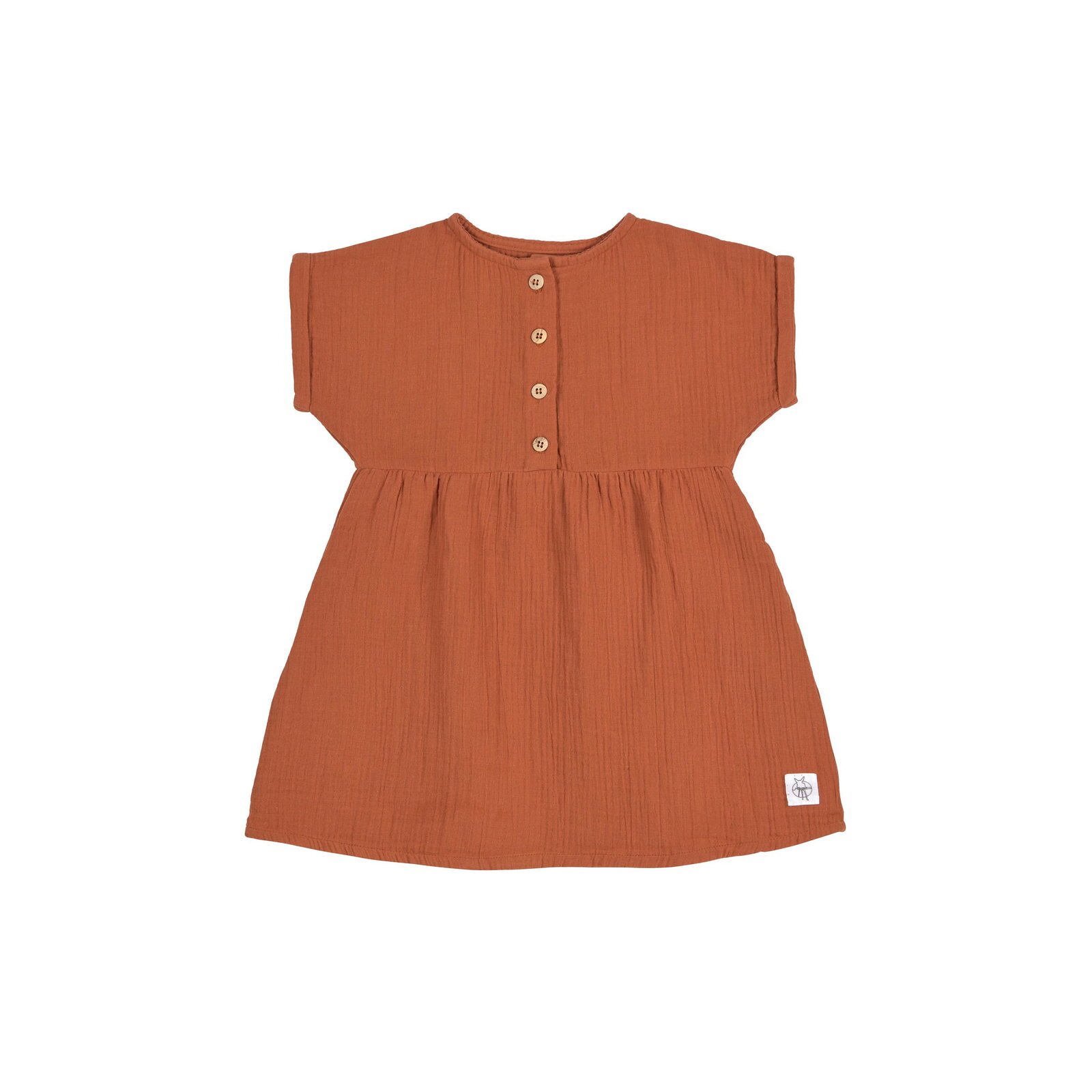 Lässig - Musselin-Kleid - Bio-Baumwolle, Rust, Gr. 86/92, 13-24 Monate