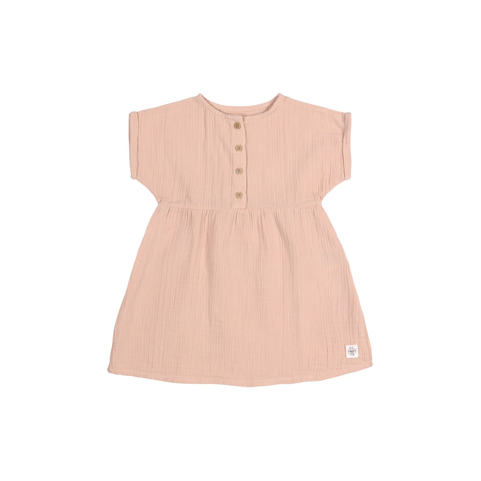Lässig - Musselin-Kleid Bio-Baumwolle - Powder Pink, Gr. 98/104