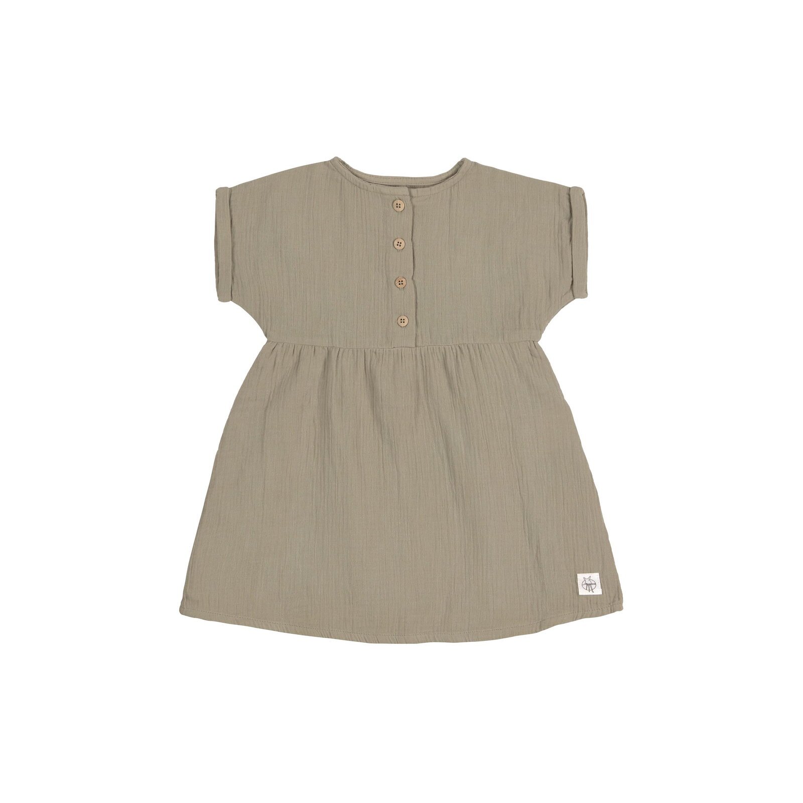 Lässig - Musselin-Kleid Cozy Muslin Wear - Olive, Gr. 86/92 (A)