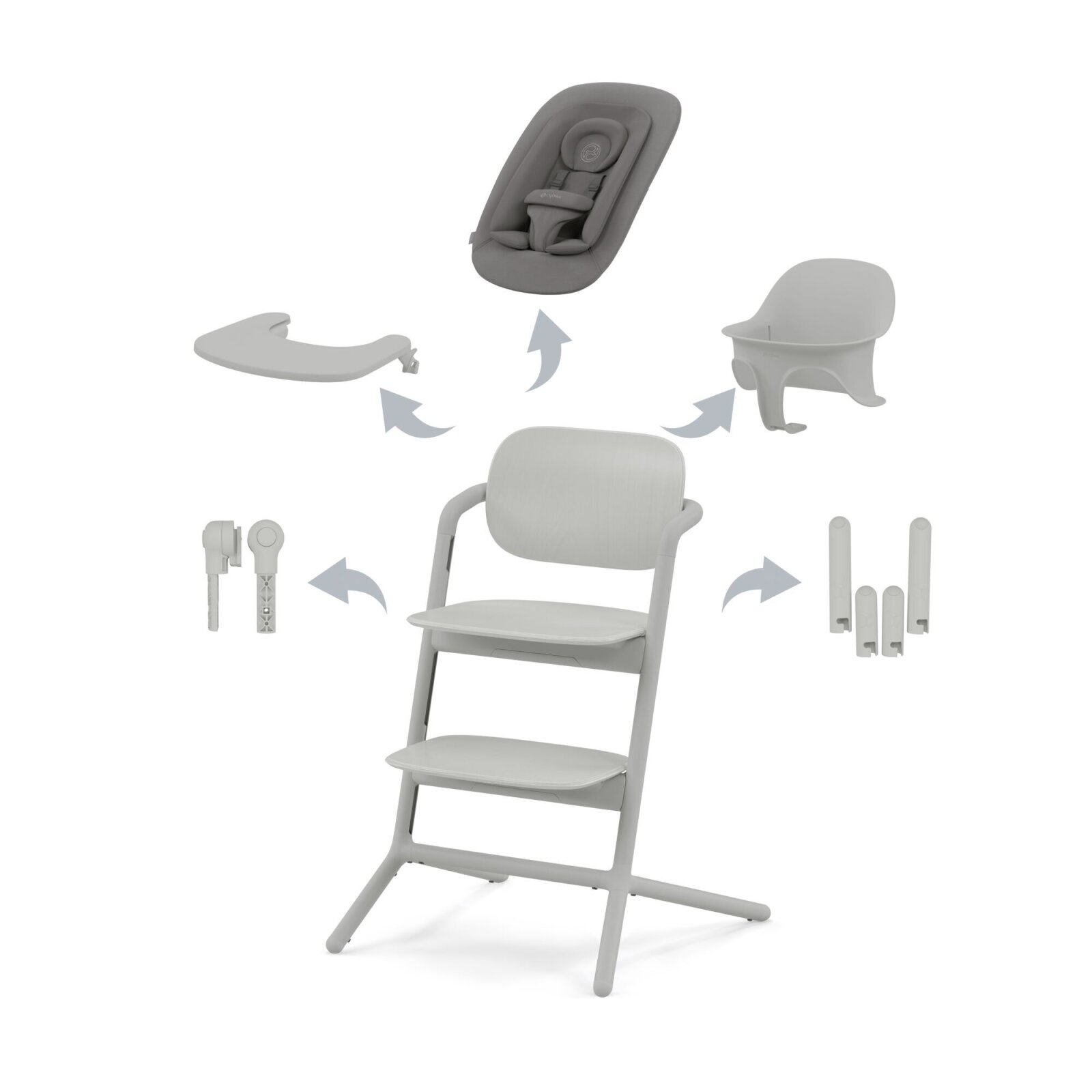 Cybex - Gold Lemo 2.0 Hochstuhl 4 in 1 Set Suede grey