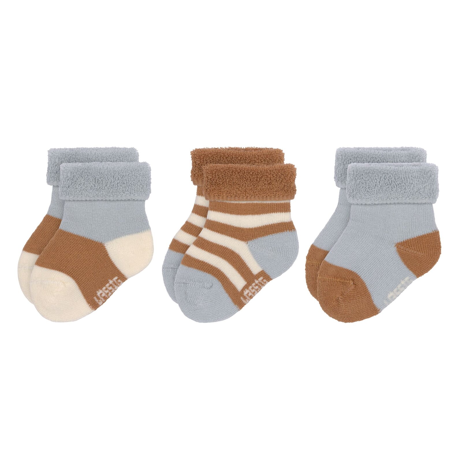 Lässig - Frottee Socken Gr. 19-22 light blue/caramel (2)