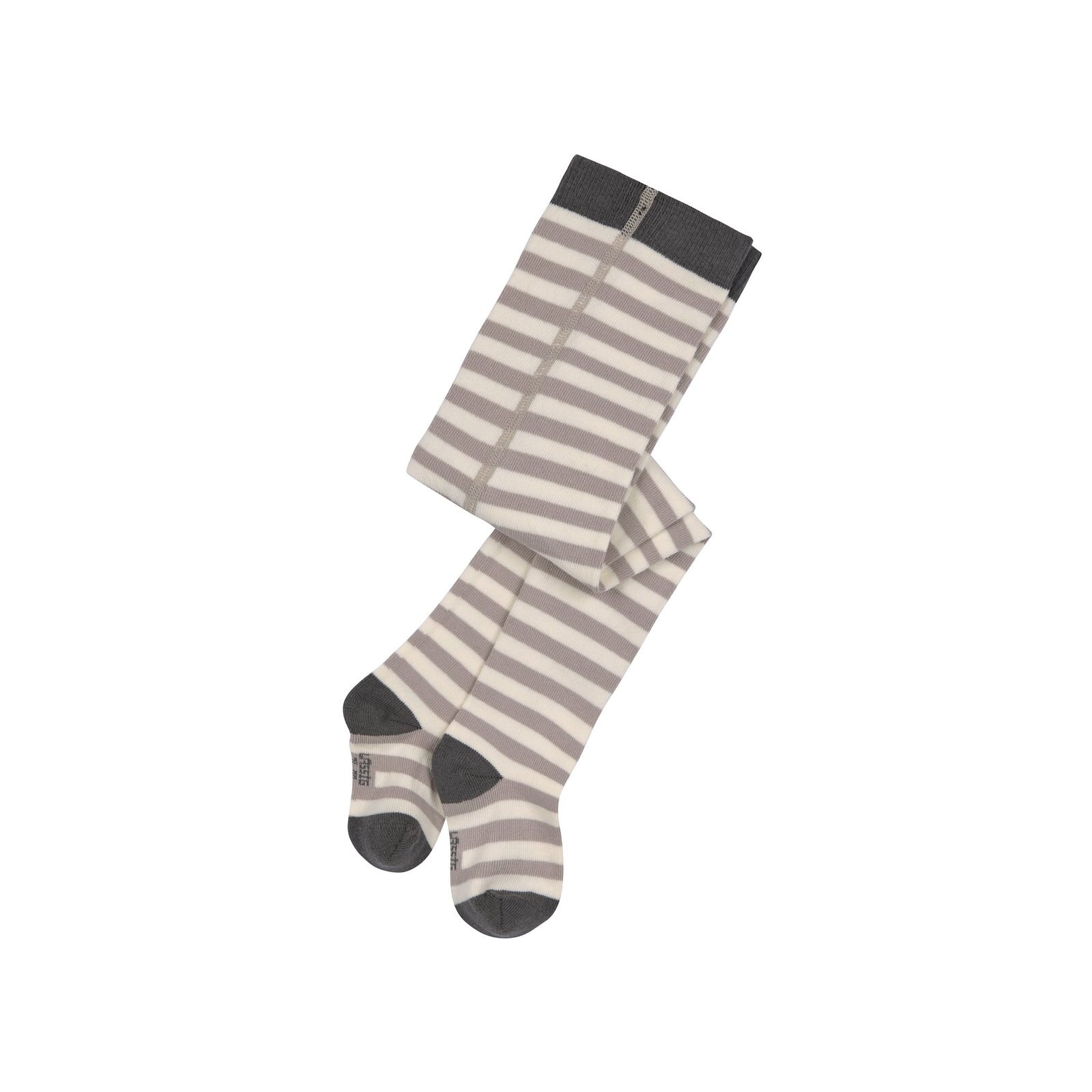 Lässig - Baby-Strumpfhose Bio-Baumwolle - Stripes Taupe Milky, Gr. 74/80
