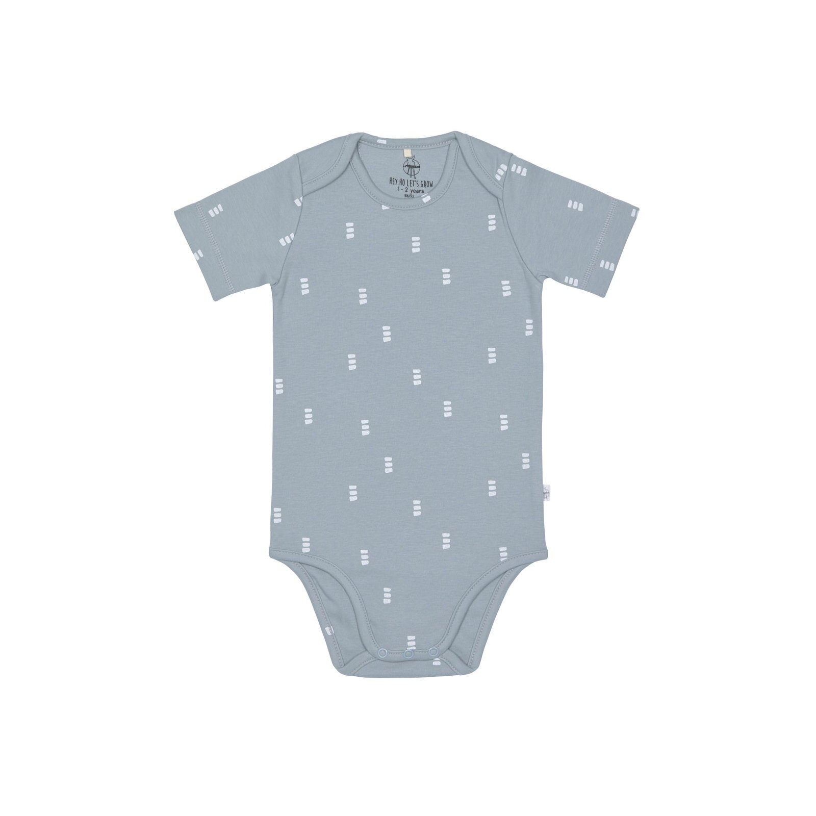 Lässig - Kurzarm-Body Bio-Baumwolle - Blocks Light Blue, Gr. 86/92