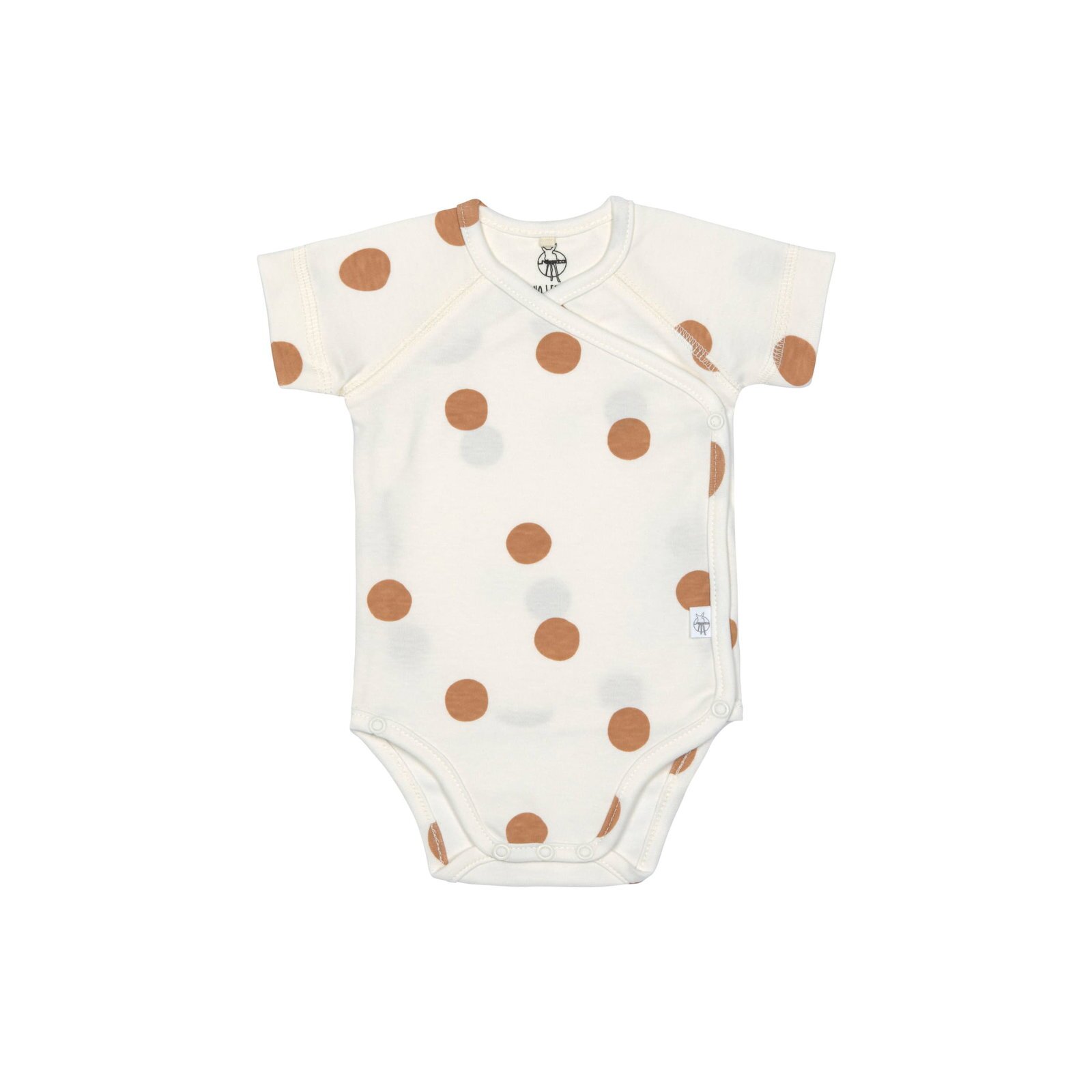 Lässig - Kurzarm-Body Big Dots Milky - Amerikanischer Ausschnitt, Gr. 74/80