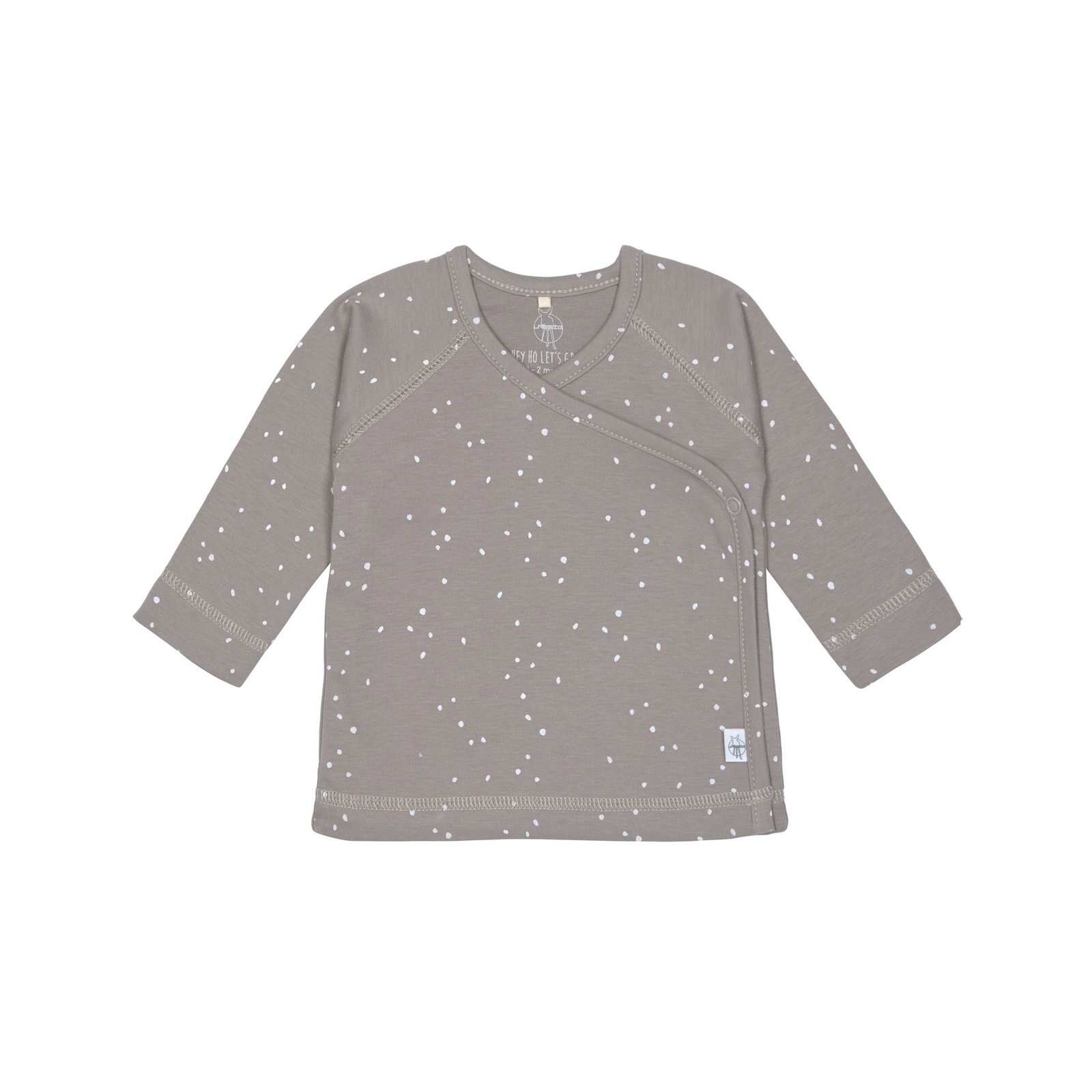 Lässig - Baby Wickelshirt Bio-Baumwolle Kimono - Sprinkle Taupe, Gr. 62/68