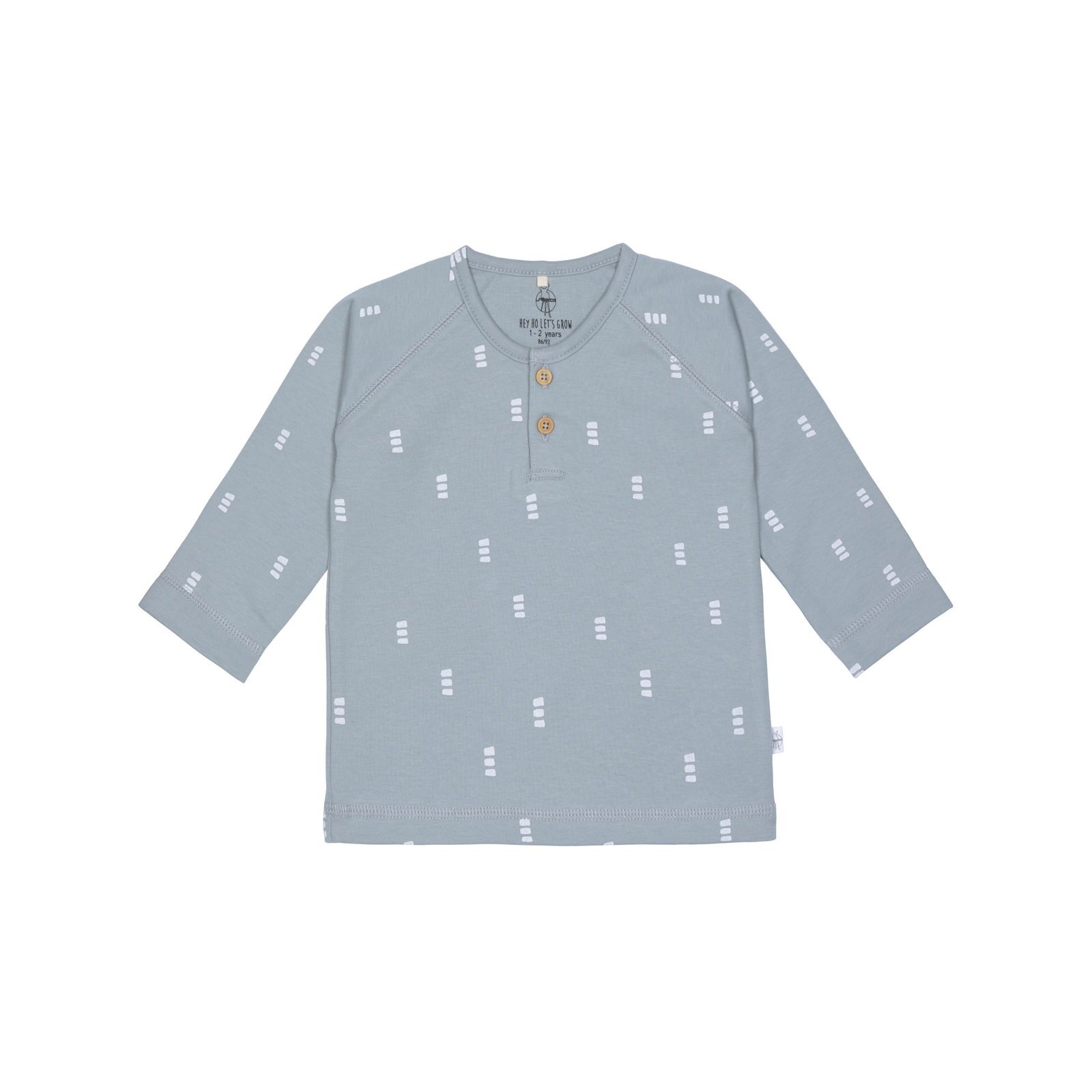 Lässig - Baby Langarmshirt - Blocks Light Blue, Bio-Baumwolle, Gr. 74/80