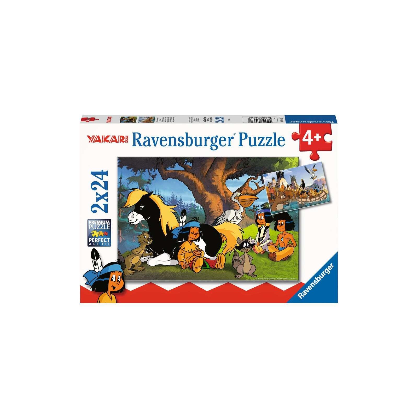 Ravensburger - Puzzle - 2 x 24 Teile - ab 4 Jahre - Yakari und seine Freunde (A)
