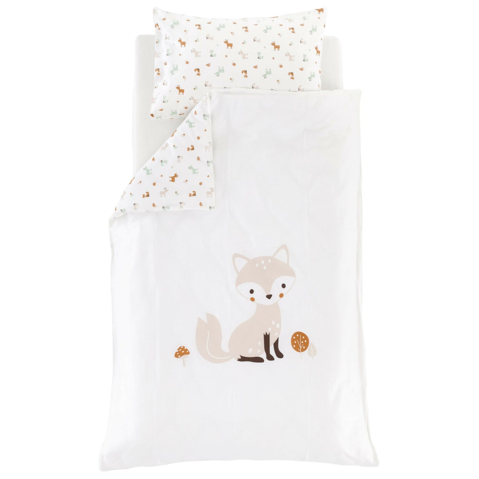 Träumeland - Bettwäsche WALDTIERE (80/80 + 35/40 cm)
