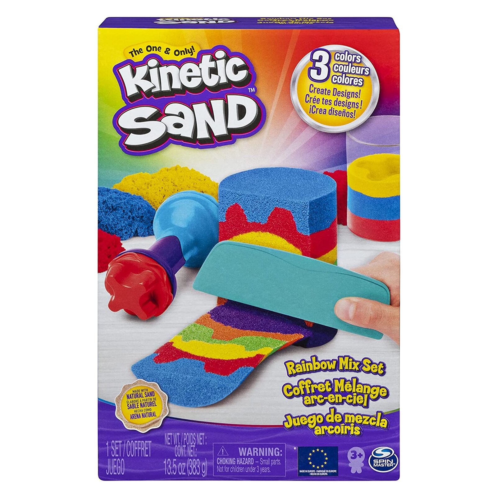 Spin Master - Kinetic Sand - Rainbow Mix Set, 383 g (A)