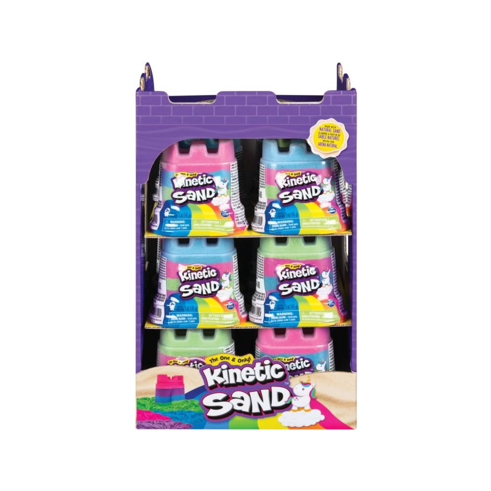 Spin Master - Kinetic Sand - Rainbow Unicorn Castle, 141 g