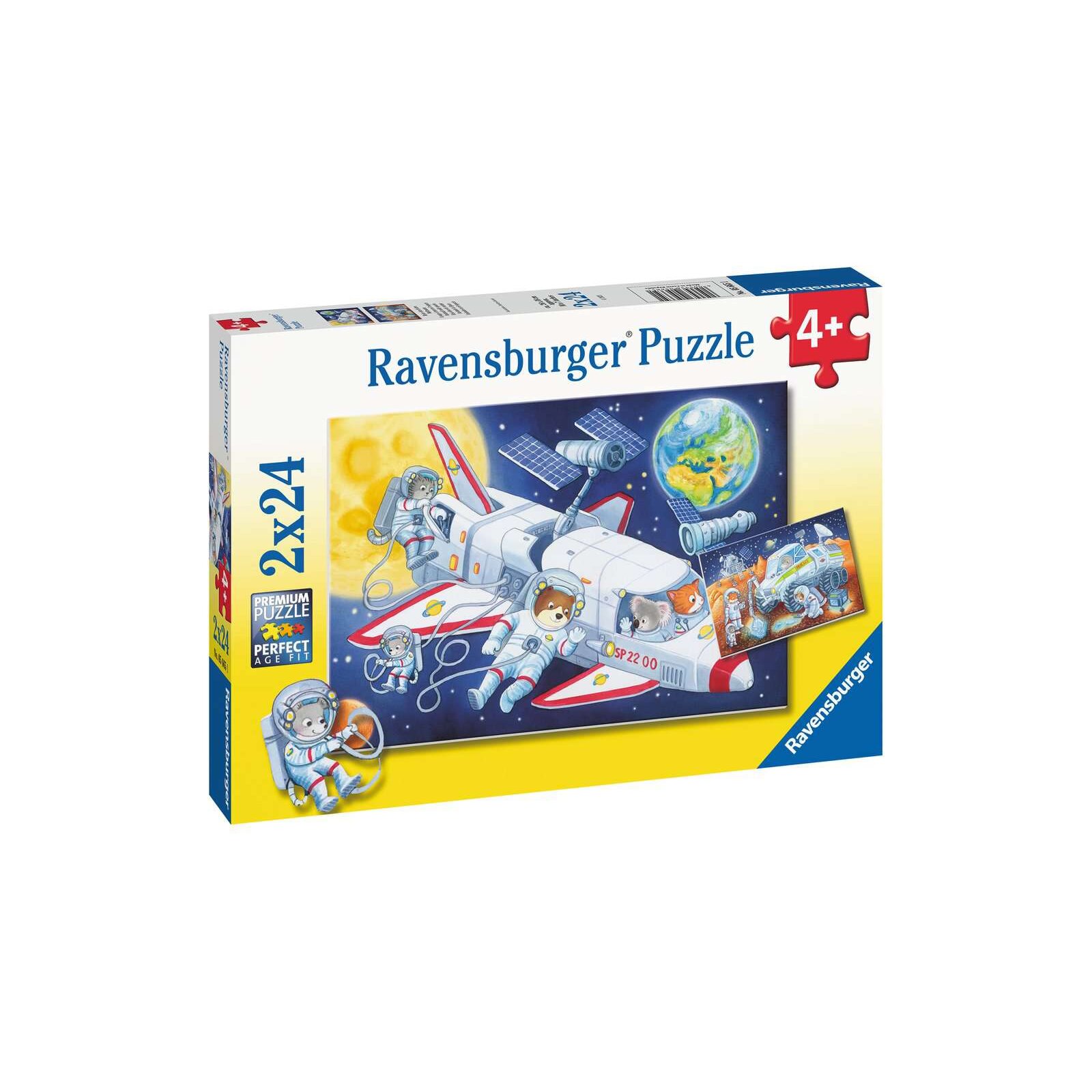 Ravensburger - Puzzle - 2 x 24 Teile - ab 4 Jahre - Reise durch den Weltraum (A)