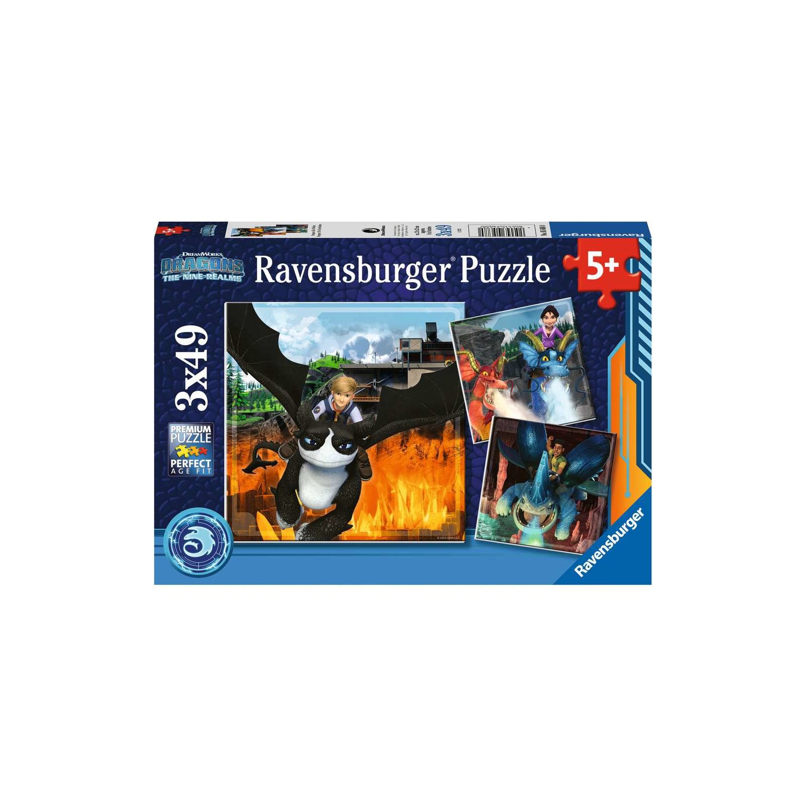 Ravensburger - Dragons: Die 9 Welten PUZZLE (3 x 49 TEILE)