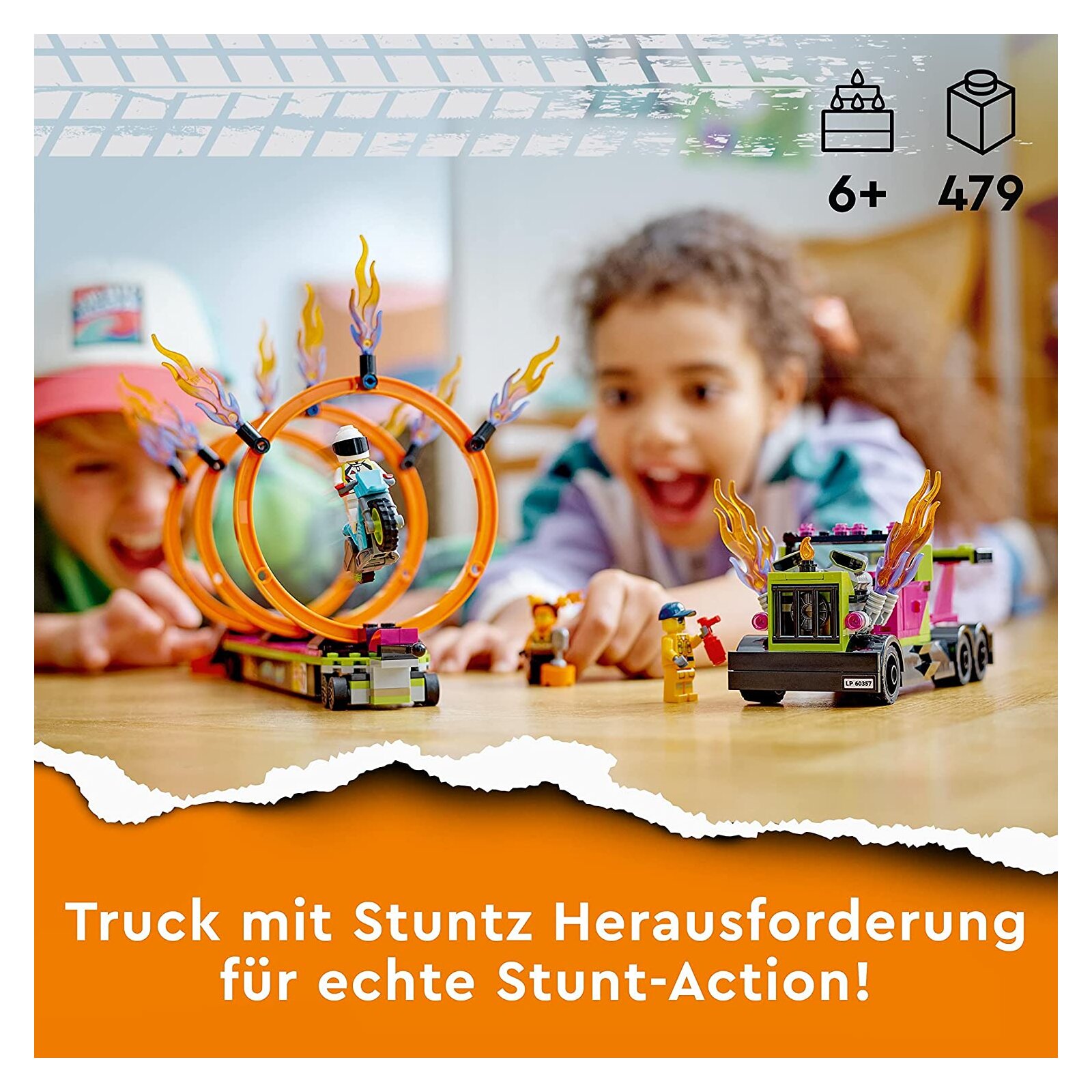 LEGO - City - 60357 Stuntz Stunttruck mit Feuerreifen-Challenge