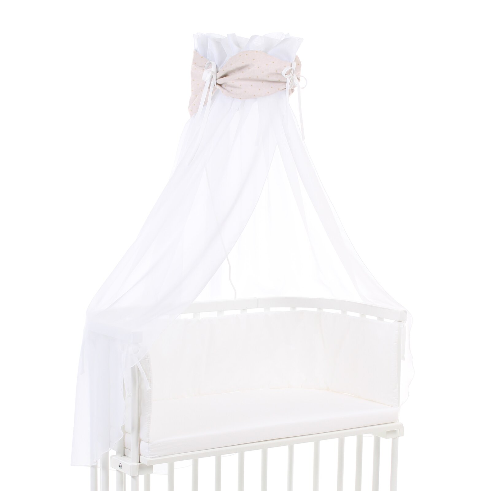 babybay - Himmel beige Glitzerpunkte gold