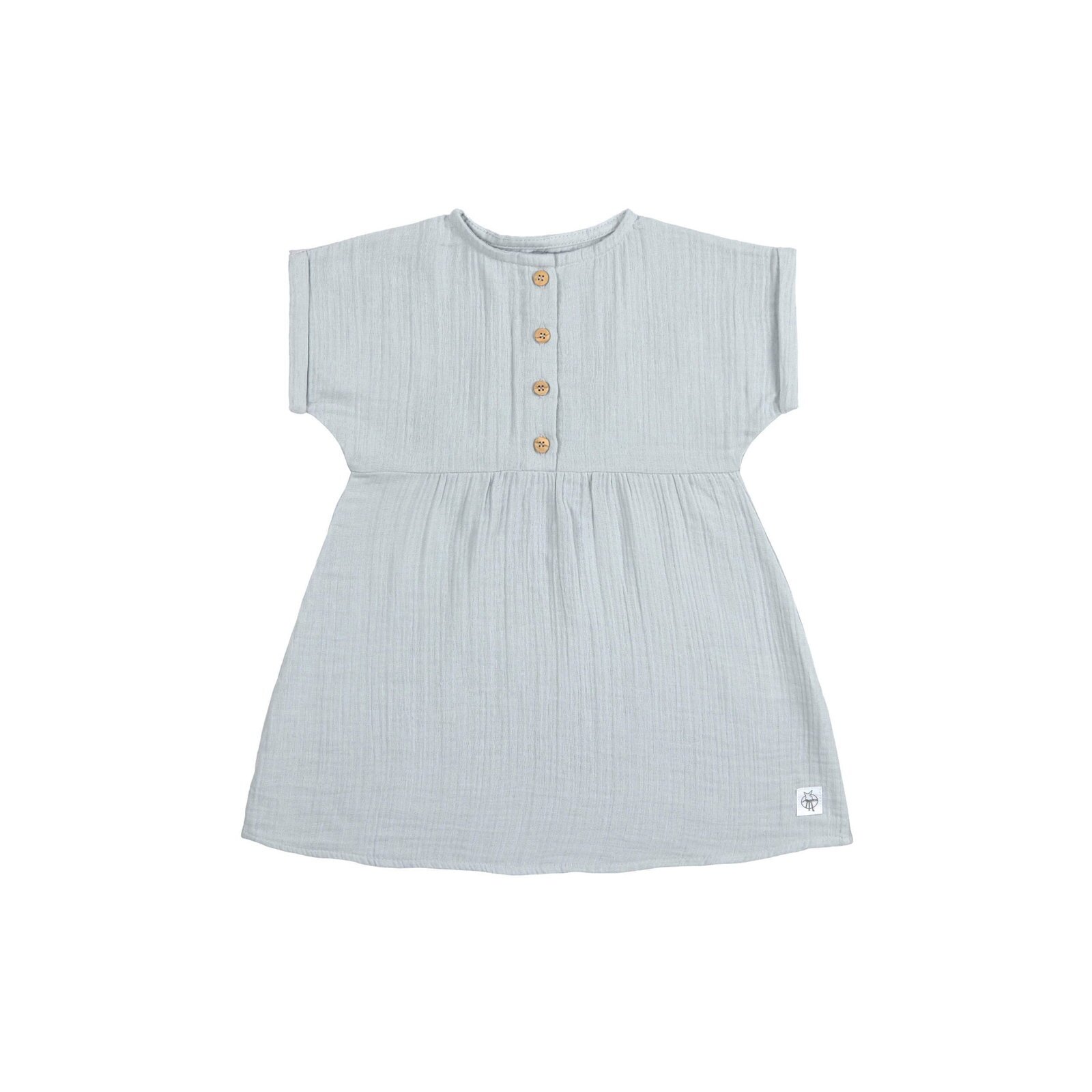 Lässig - Musselin-Kleid Bio-Baumwolle - Powder Blue, 62/68, 3-6 Monate