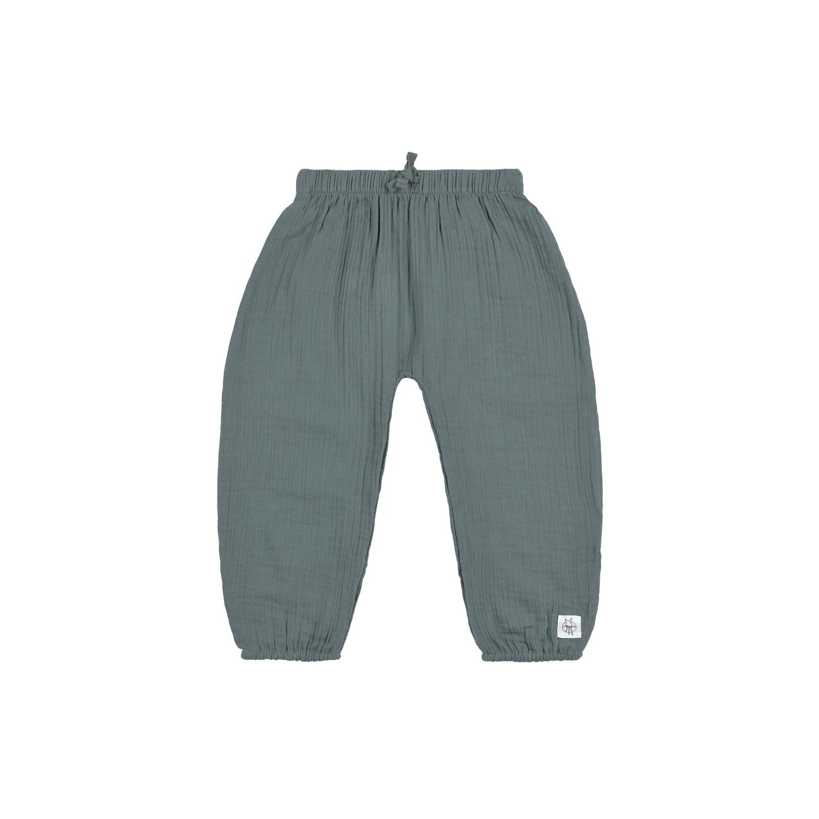 Lässig - Cozy Muslin Pants Bio-Baumwolle - Petrol Green, Gr. 74/80 (A)