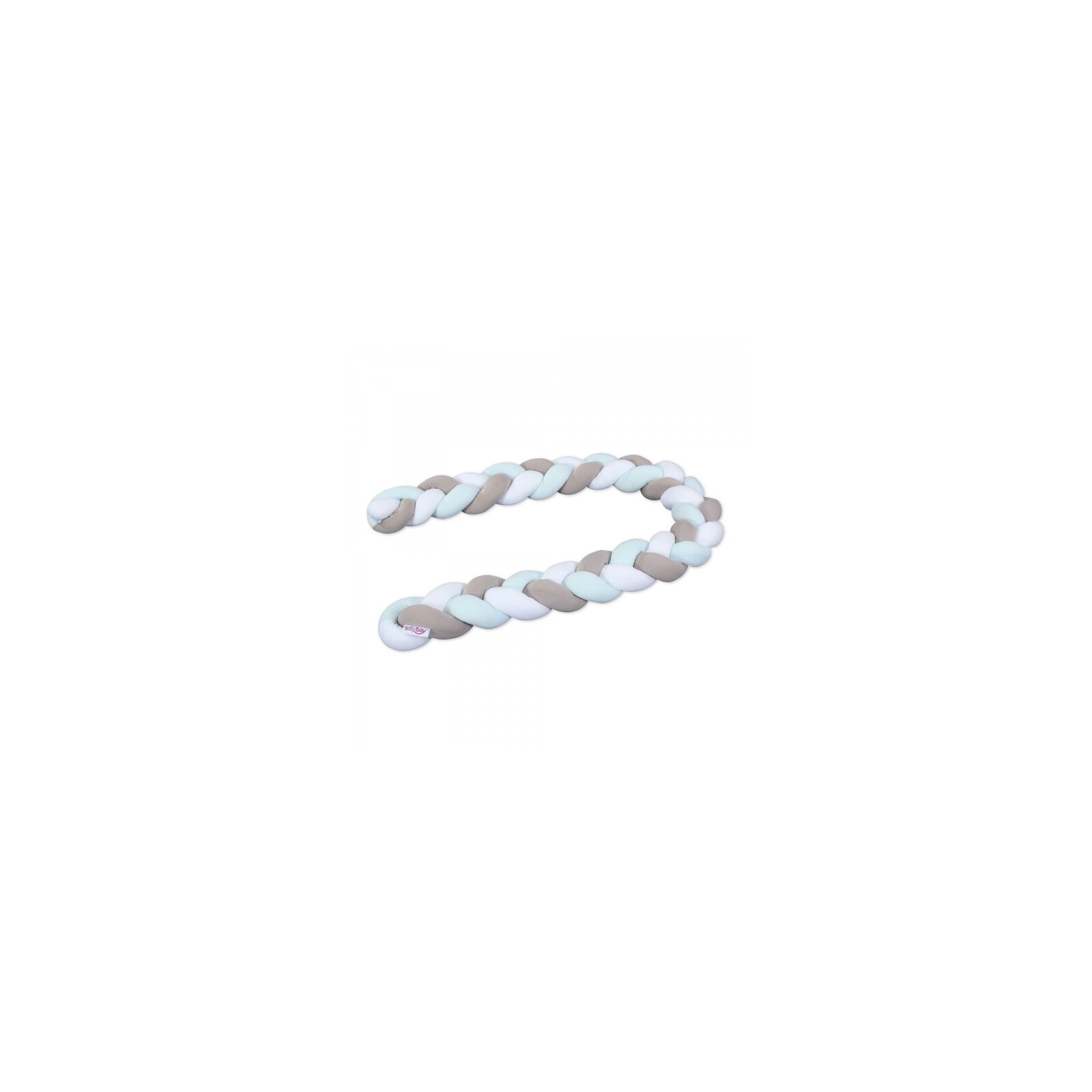babybay - Nestchenschlange geflochten passend für alle Modelle, weiß/beige/aqua