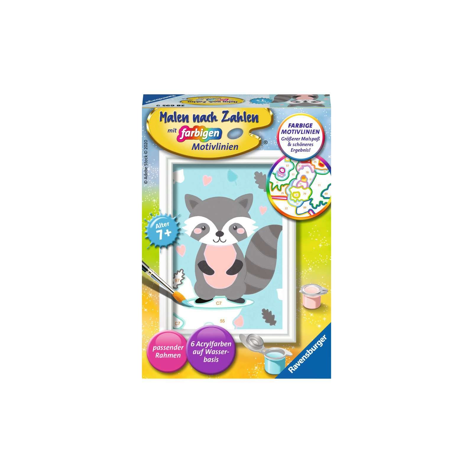 Ravensburger - Malen nach Zahlen - Süßer Waschbär