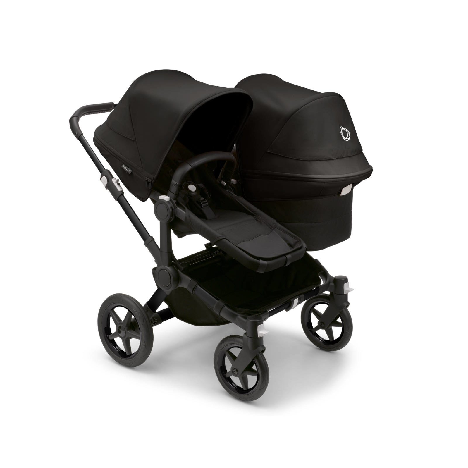 BUGABOO - Donkey 5 Duo Geschwister-Kinderwagen mit Liegewanne und Sitz CORE (SCHWARZ / MITTERNACHTSSCHWARZ)