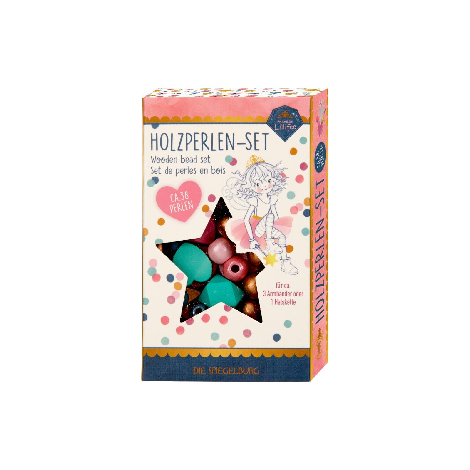 Die Spiegelburg - Prinzessin Lillifee - Holzperlen-Set Glitter & Gold (10)