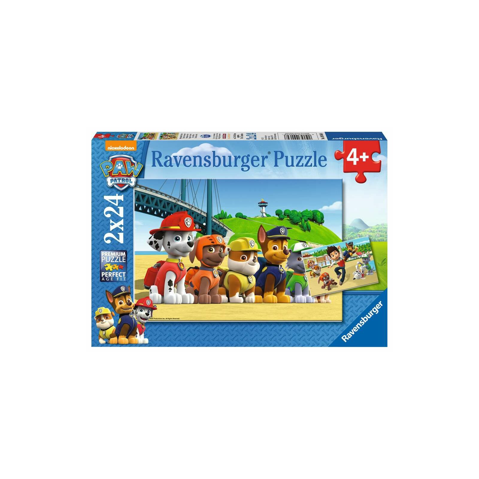 Ravensburger - Heldenhafte Hunde (Paw Patrol) PUZZLE (2 x 24 Teile)