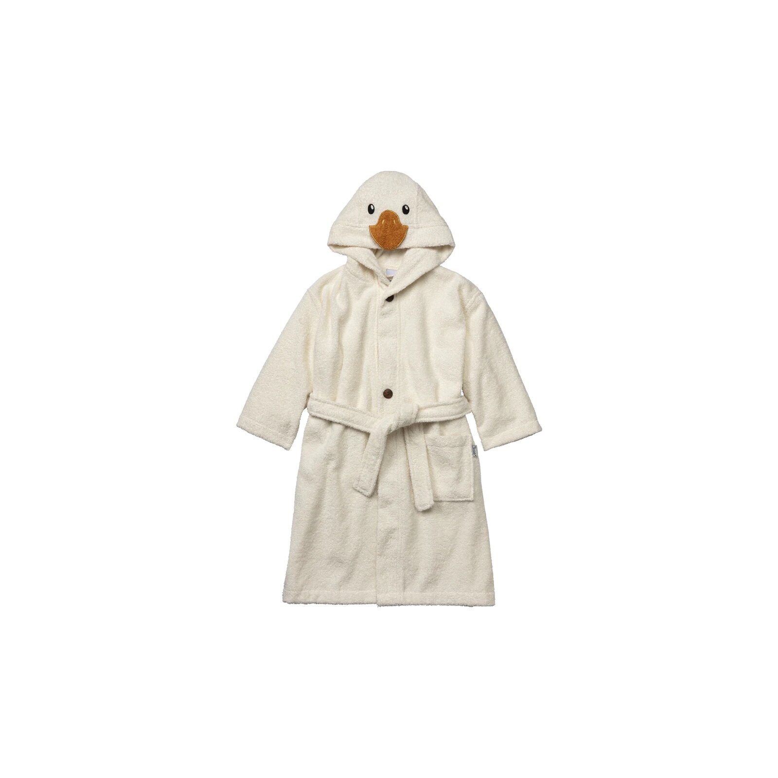 Sterntaler - Kinder Bademantel Ente Edda mit Kapuze, Ecru, Gr. 86/92