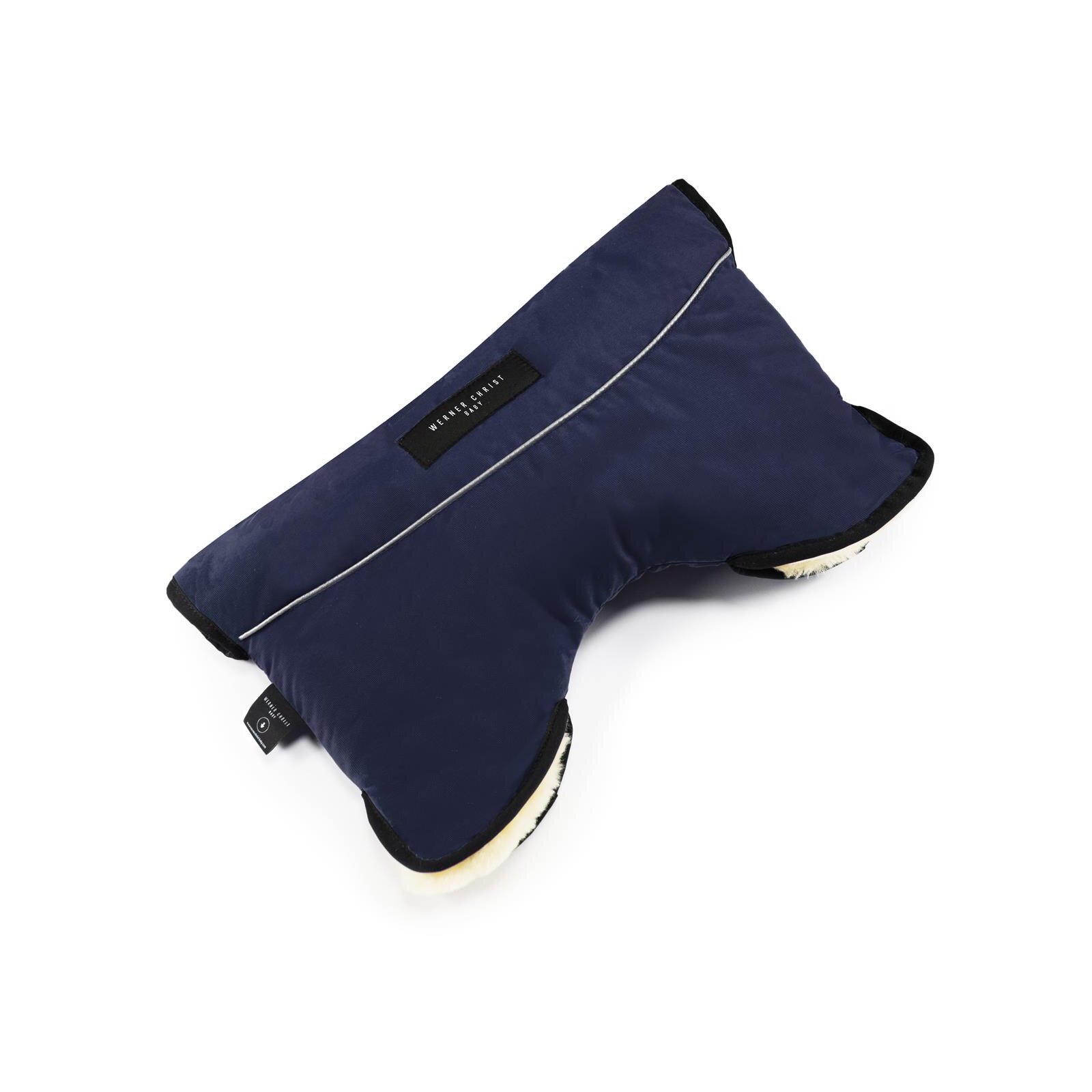 Werner Christ Baby - Moffy Lammfell-Handwärmer für Kinderwagen navy