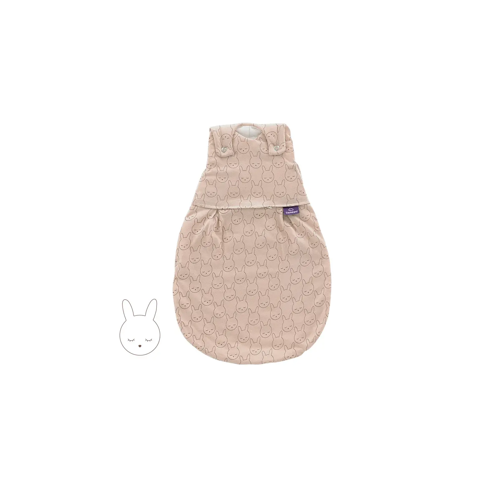 Träumeland - Baby-Ganzjahresschlafsack LIEBMICH Kuschelhase beige Gr. 68/74