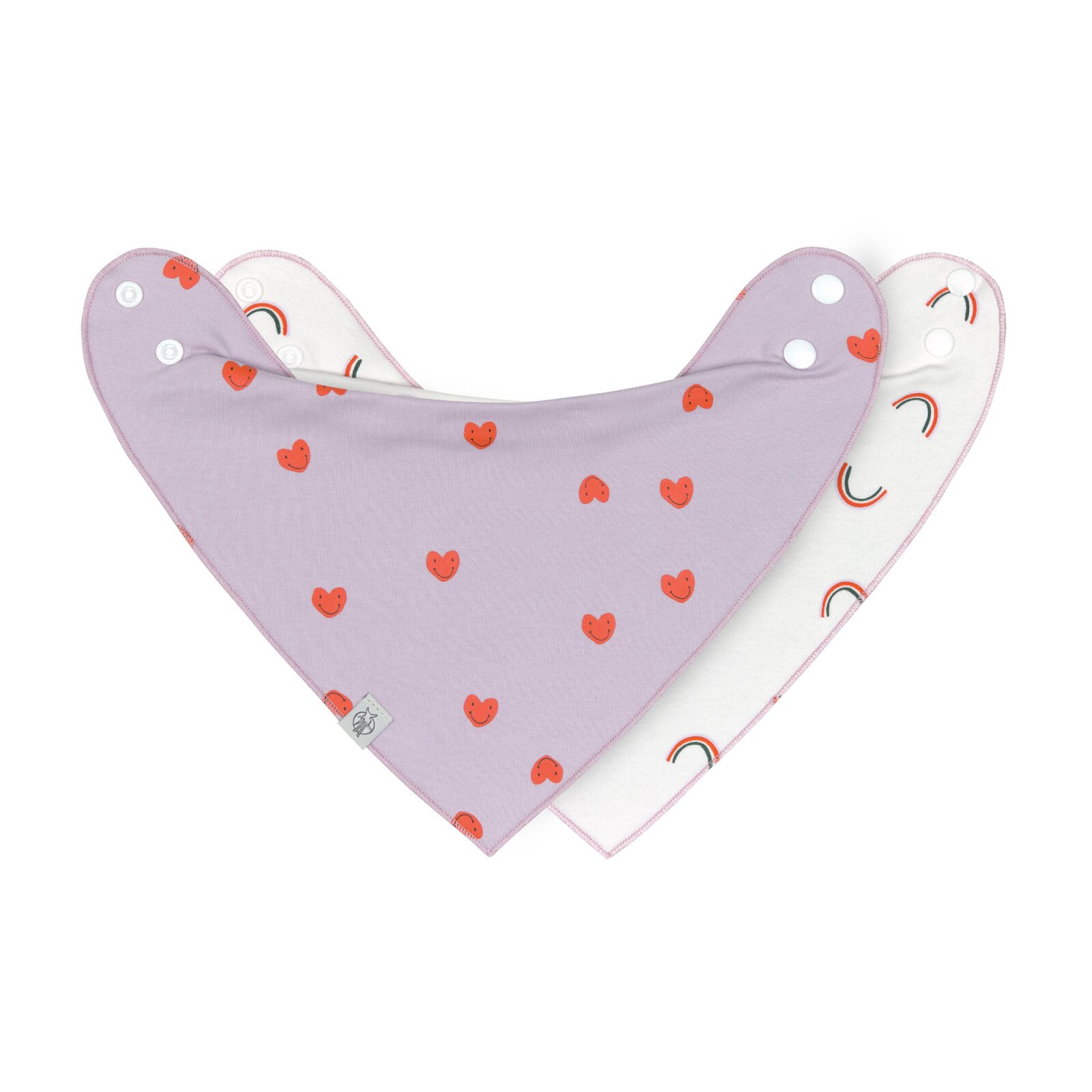 Lässig - Dreieckstuch Baby (2 Stk) - Bandana, Happy Rascals Herz (2)