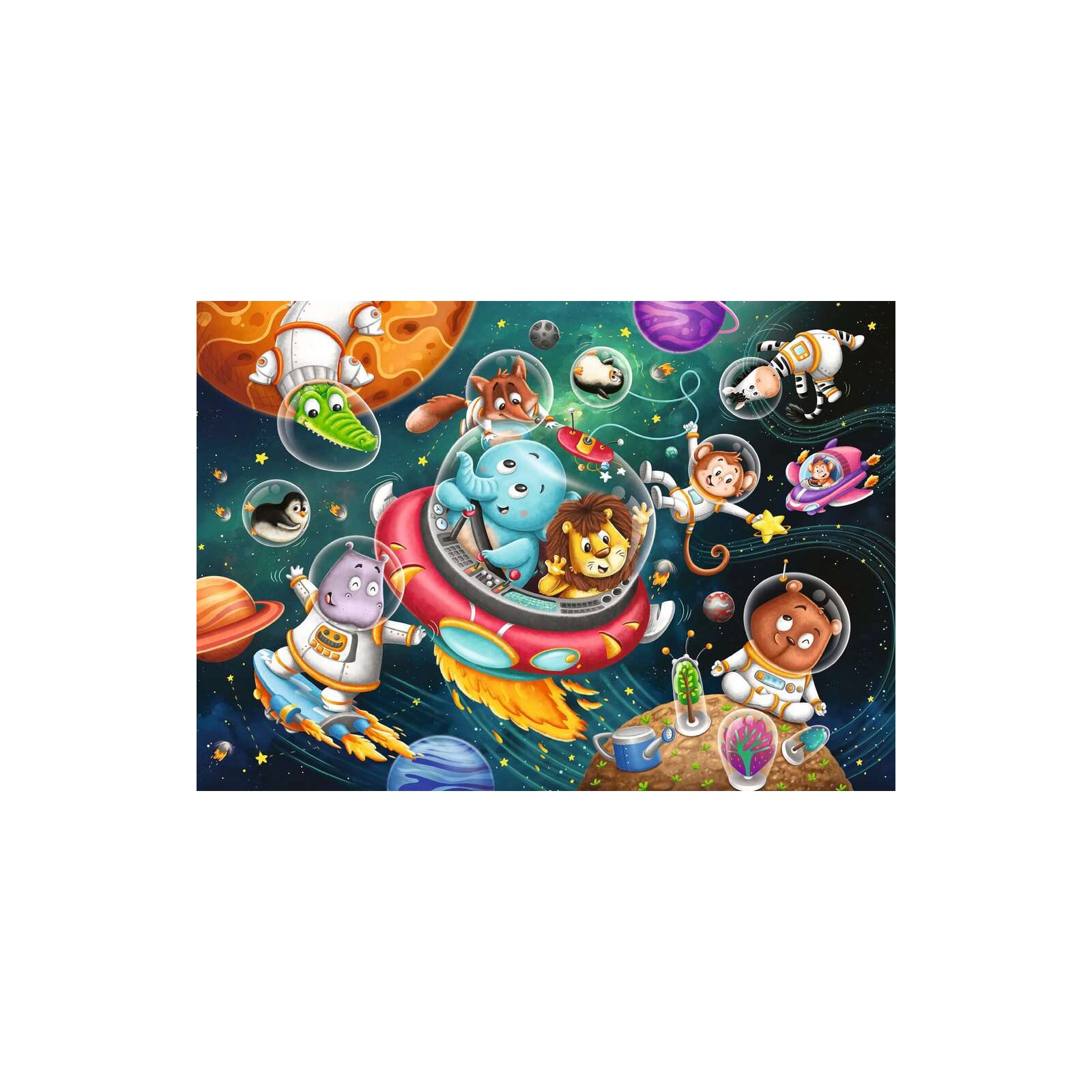 Ravensburger - Puzzle - 2 x 12 Teile - ab 3 Jahre - Tiere im Weltall (A)
