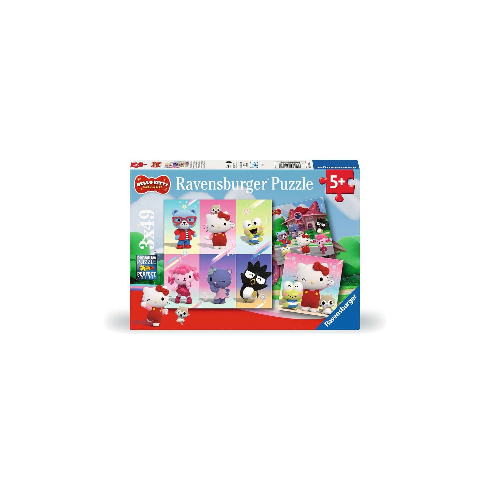 Ravensburger - Puzzle - 3 x 49 Teile - ab 5 Jahre - Abenteuer in Cherry Town (A)