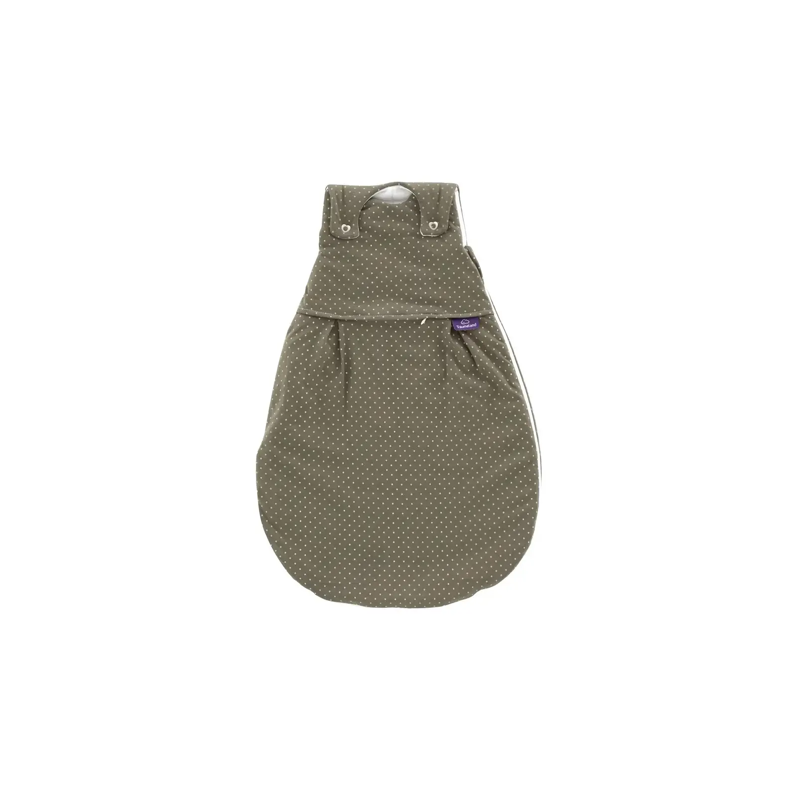Träumeland - Baby-Ganzjahresschlafsack LIEBMICH Pünktchen olive Gr. 68/74 (A)