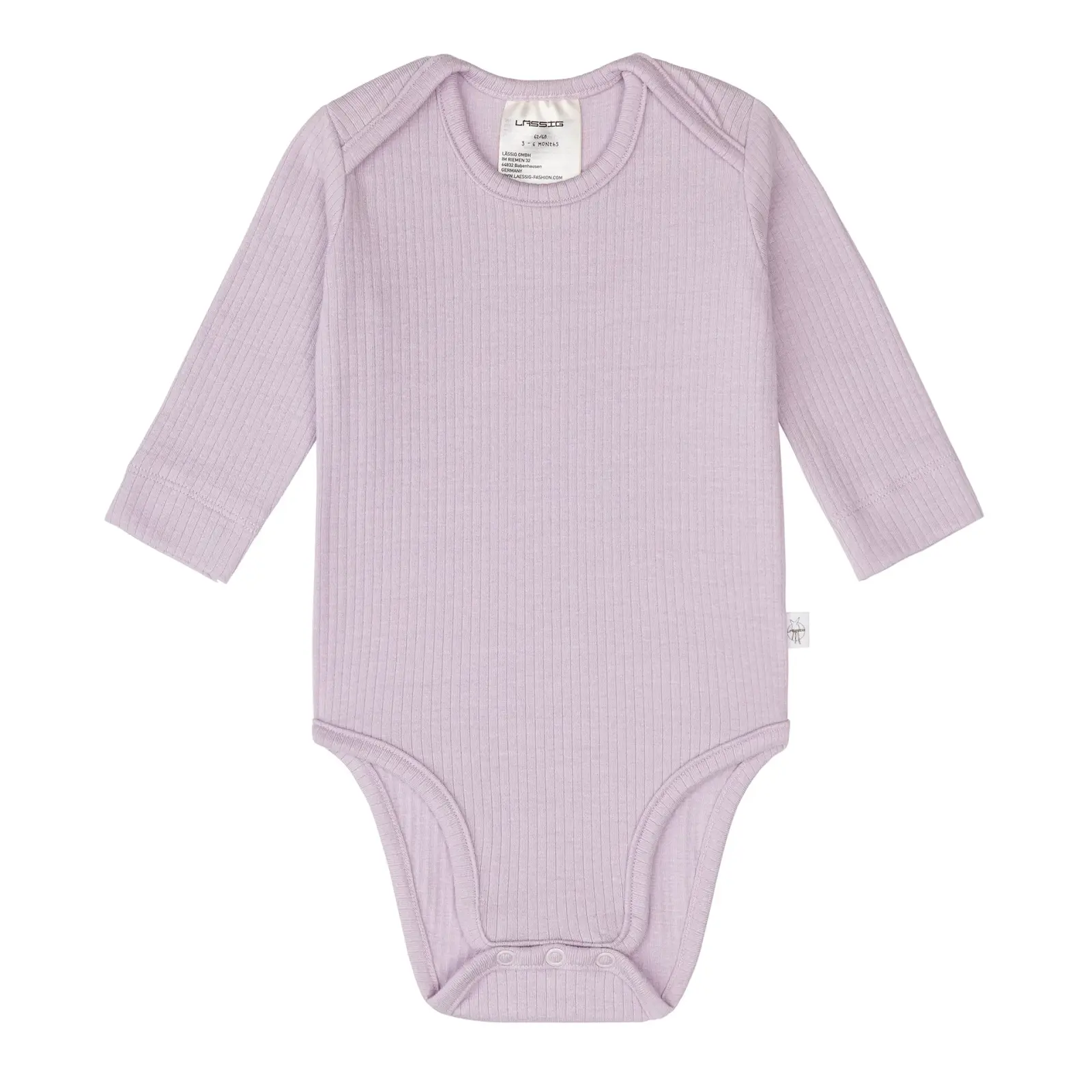 Lässig - Baby Body Langarm - gerippt, Lila, Gr. 74-80 (2)