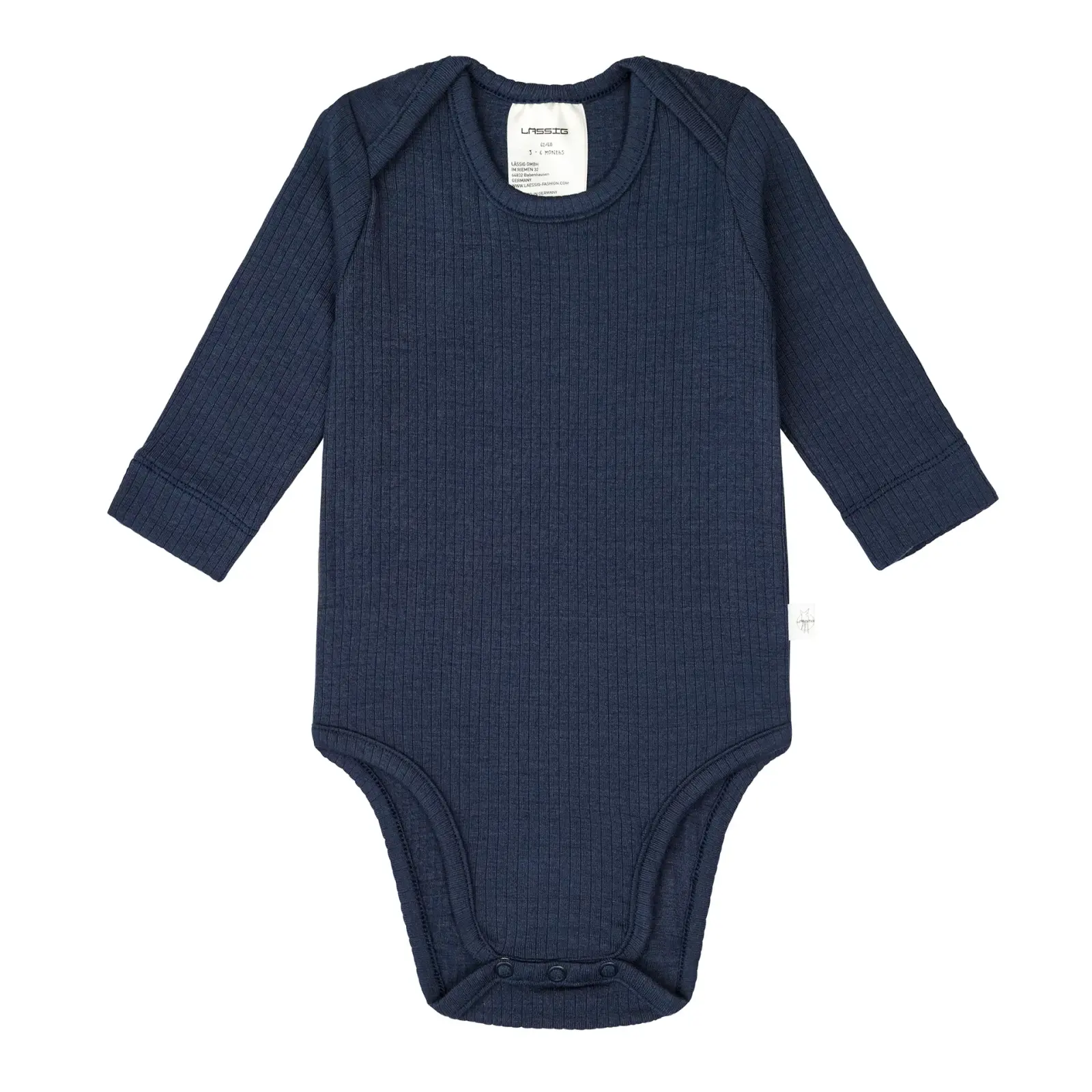 Lässig - Baby Body Langarm - gerippt, Blau, Gr. 86-92 (2)