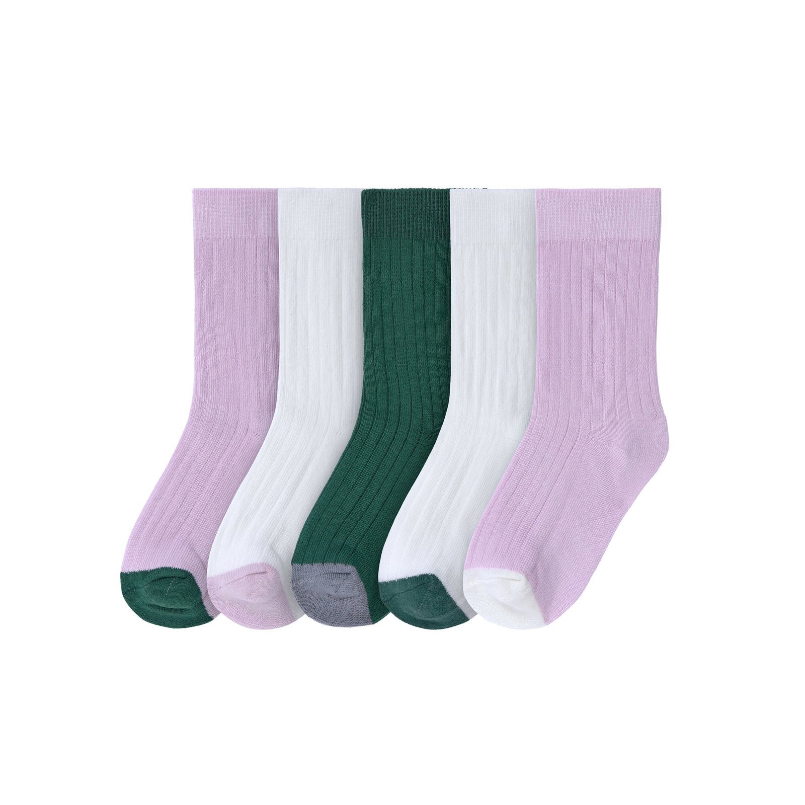 Lässig - Kinder Socken 5er Set Little Gang - Lila, Weiß, Gr. 27-30 (A)