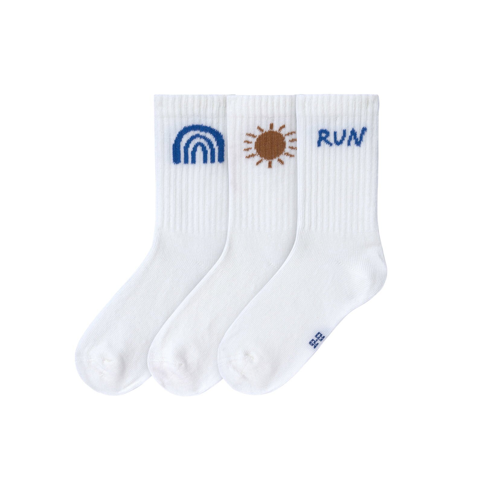 Lässig - Tennissocken Kinder 3er-Set - Little Gang, Run Weiß, Gr. 19-22