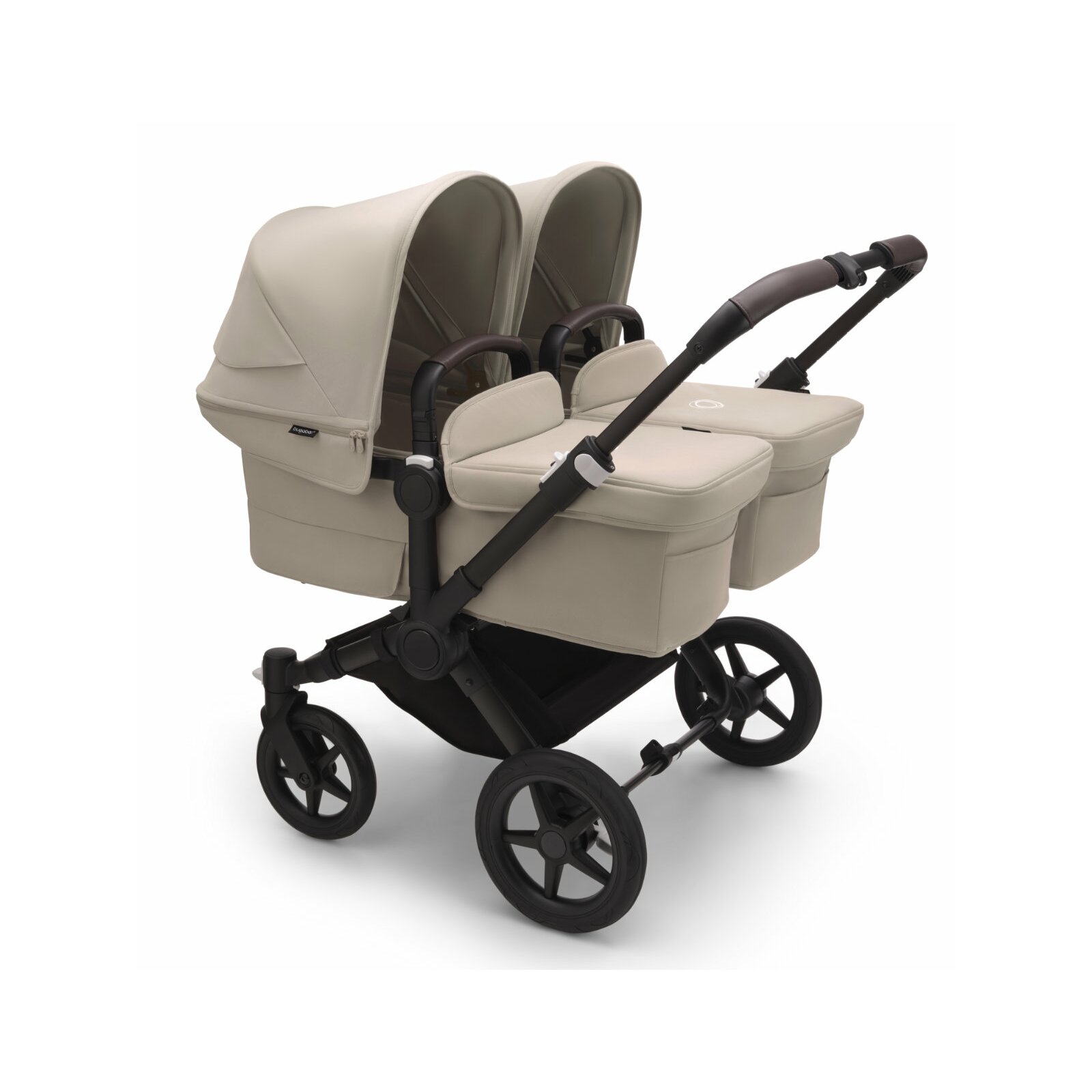 BUGABOO - Donkey 5 Zwillings-Kinderwagen mit Liegewanne und Sitz CORE (SCHWARZ / DESERT-TAUPE)