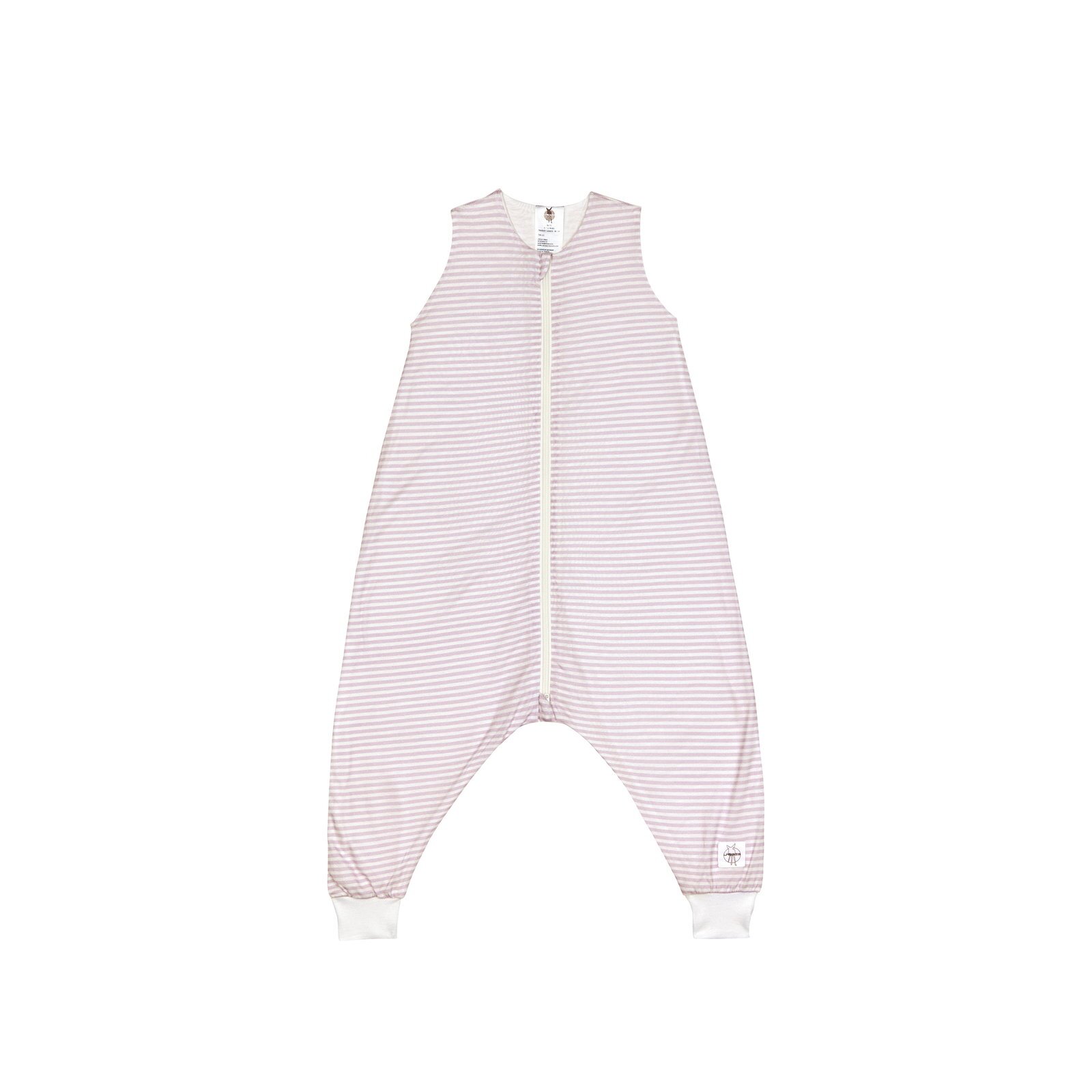 Lässig - Kinder Schlafoverall Gestreift, 0,5 TOG - Lila Milky, Gr. 98/104
