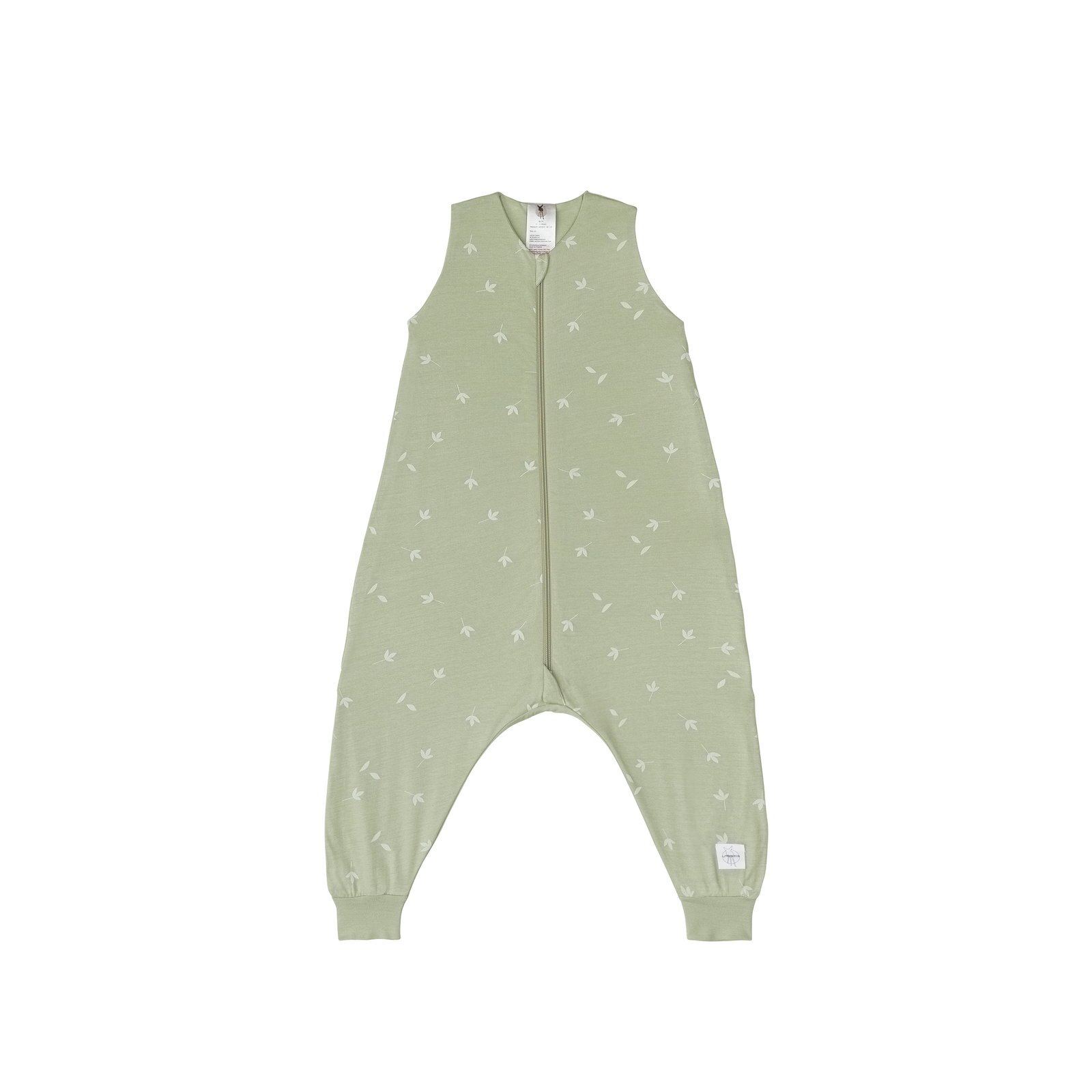 Lässig - Kinder-Schlafoverall 0,5 TOG - Blätter Oliv, Gr. 98/104