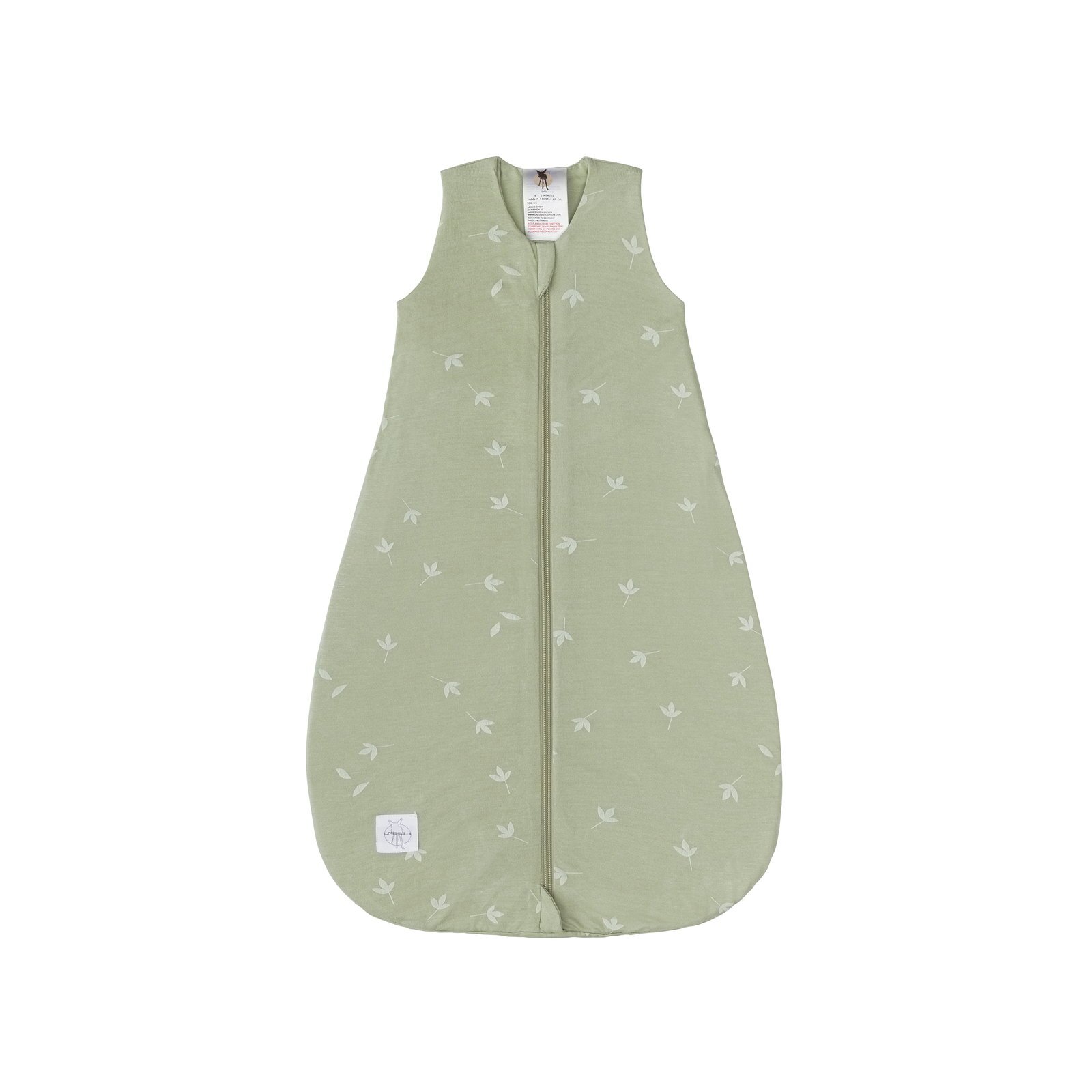 Lässig - Baby Sommerschlafsack 0,5 TOG - Blätter, Oliv, Gr. 50/56