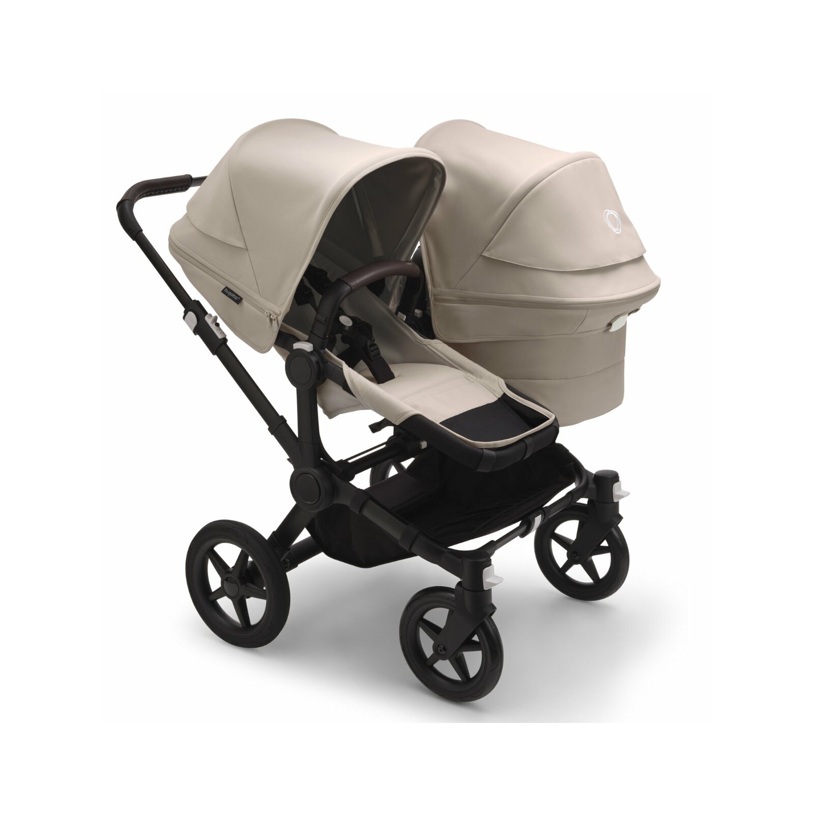 BUGABOO - Donkey 5 Duo Geschwister-Kinderwagen mit Liegewanne und Sitz CORE (SCHWARZ / DESERT-TAUPE)
