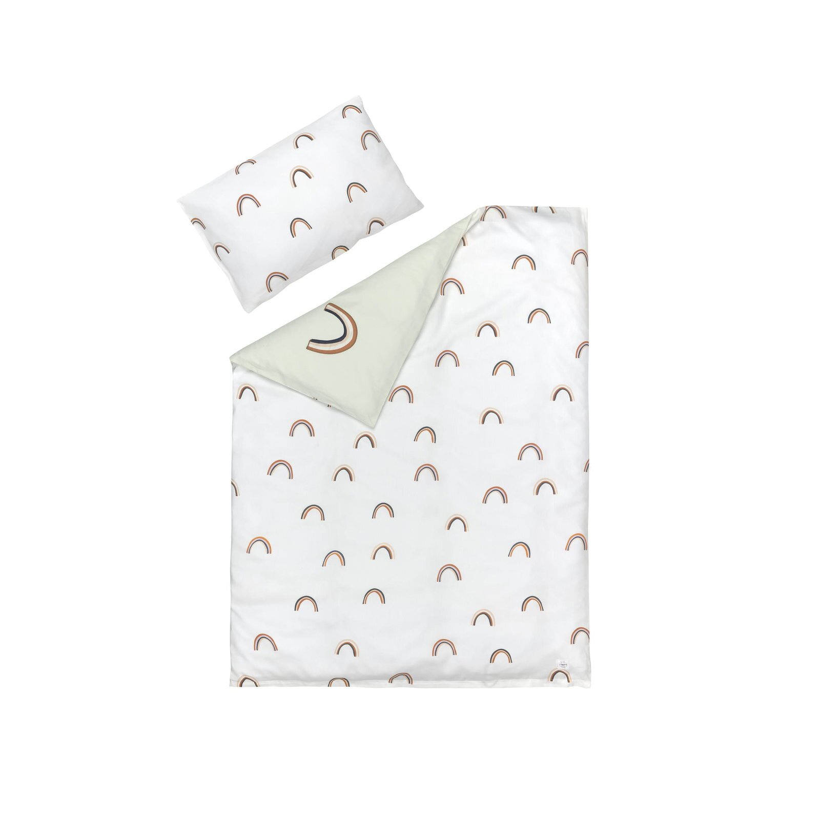 Lässig - Bettwäsche-Set Rainbow - Milky, Mint, ab 2 Jahren (A)